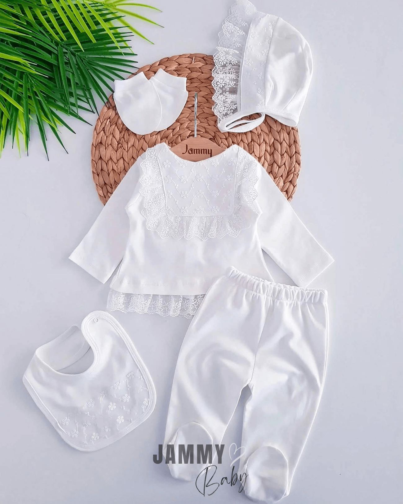 Jenny 5 Parça Yenidoğan Set-BEYAZ