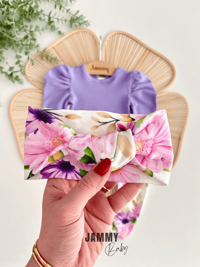 Juana Floral Design Balon Kol Takım-LİLA