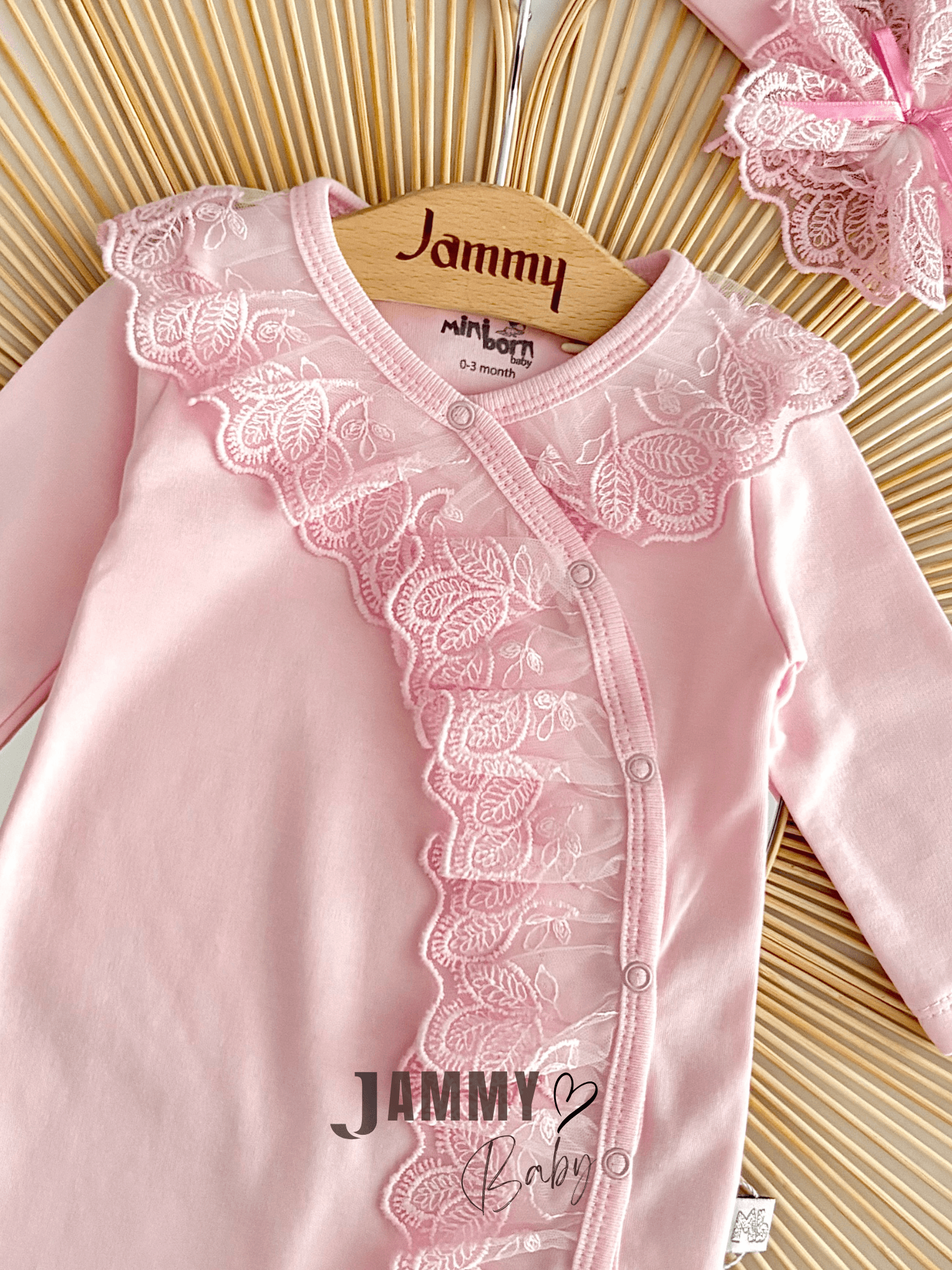 Patrice Dantelli Tulum ve Bandana Set-PEMBE