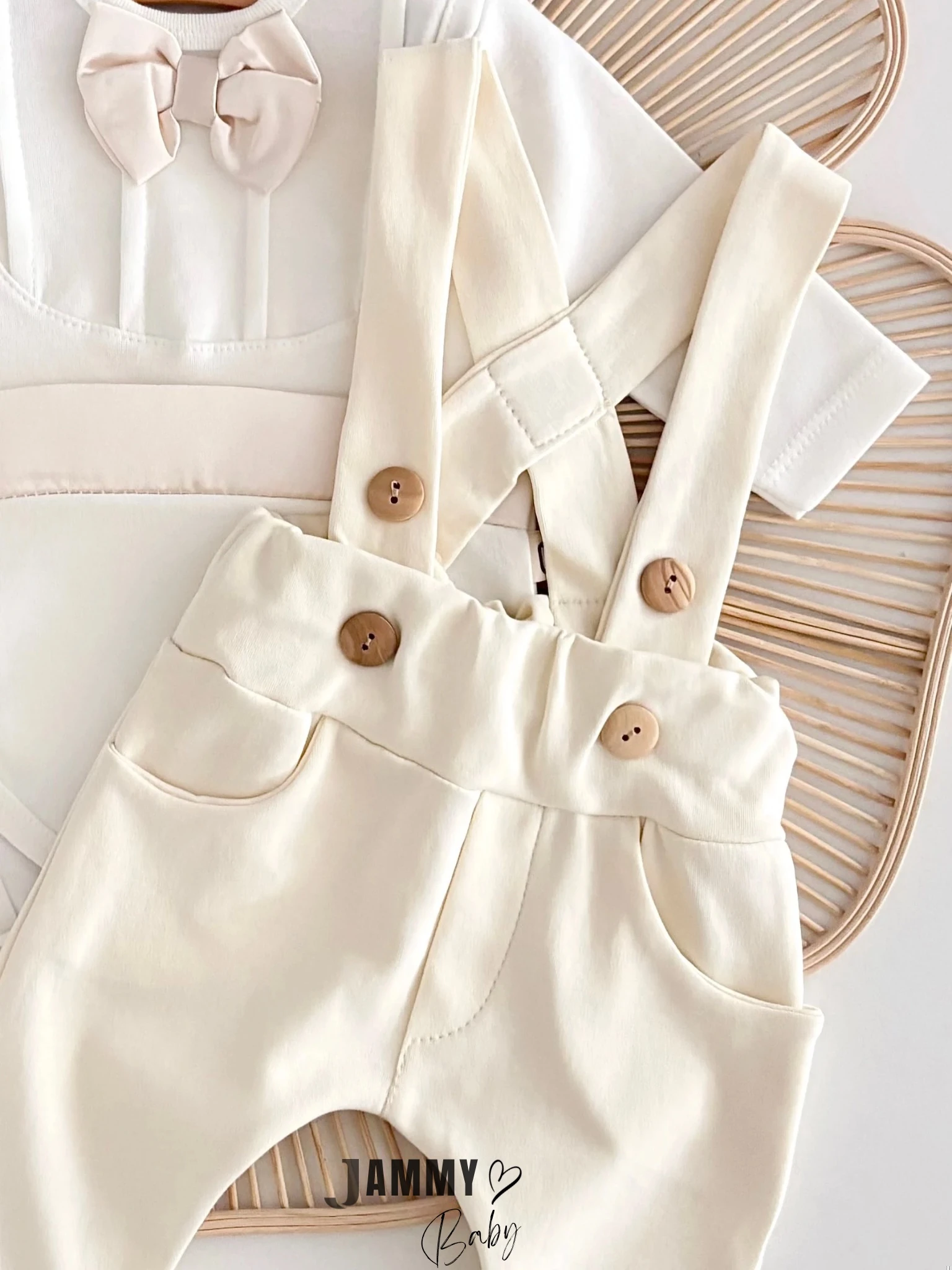 Drew Papyonlu Body / Salopet Set-KREM