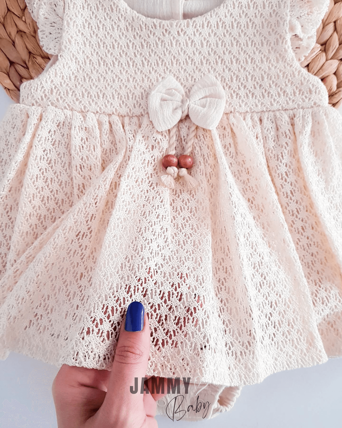 Victoria Dantel Detaylı Bodysuit Elbise-BEJ