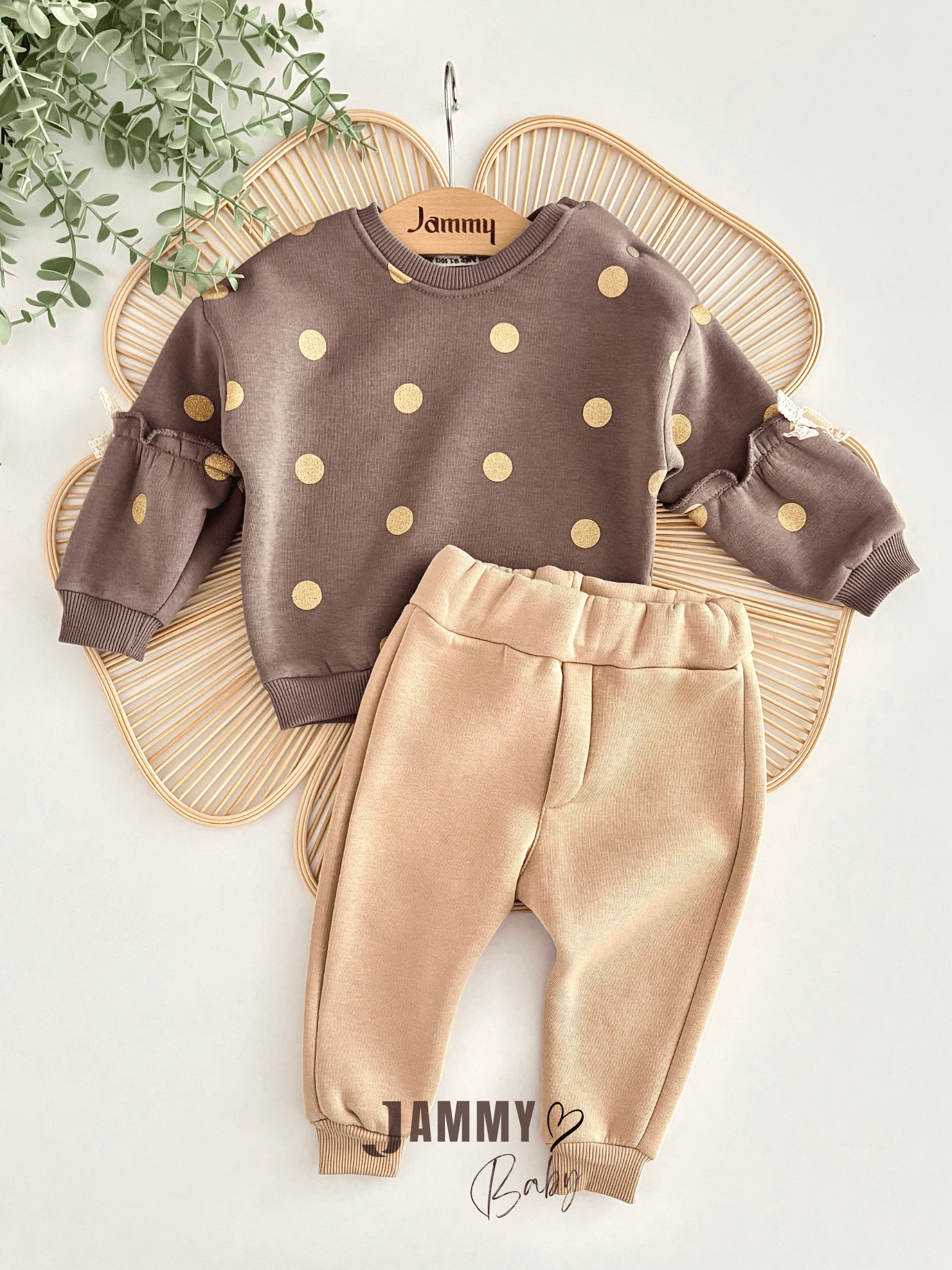 Sim Puanlı 3 İplik Şardonlu Takım-KOYU KAHVE