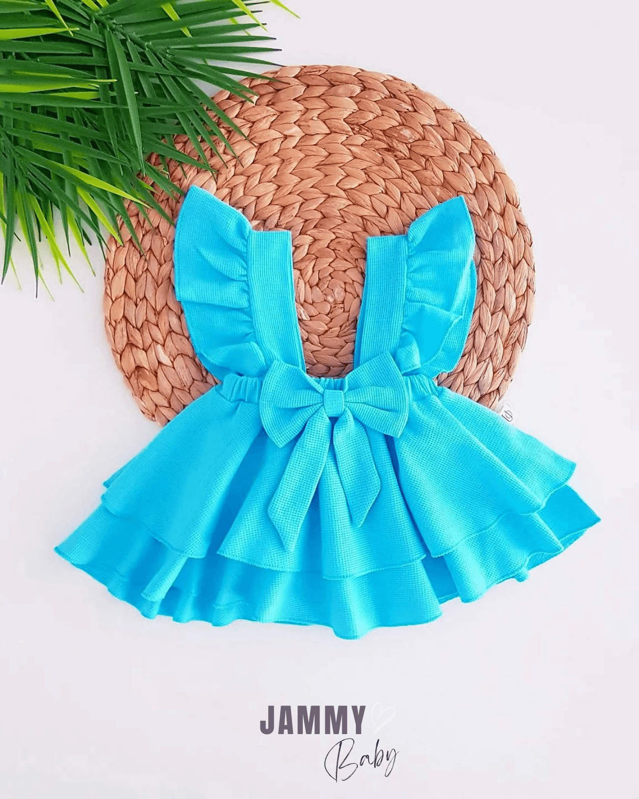 Luana Waffle Jile Elbise Set-GÖK MAVİSİ