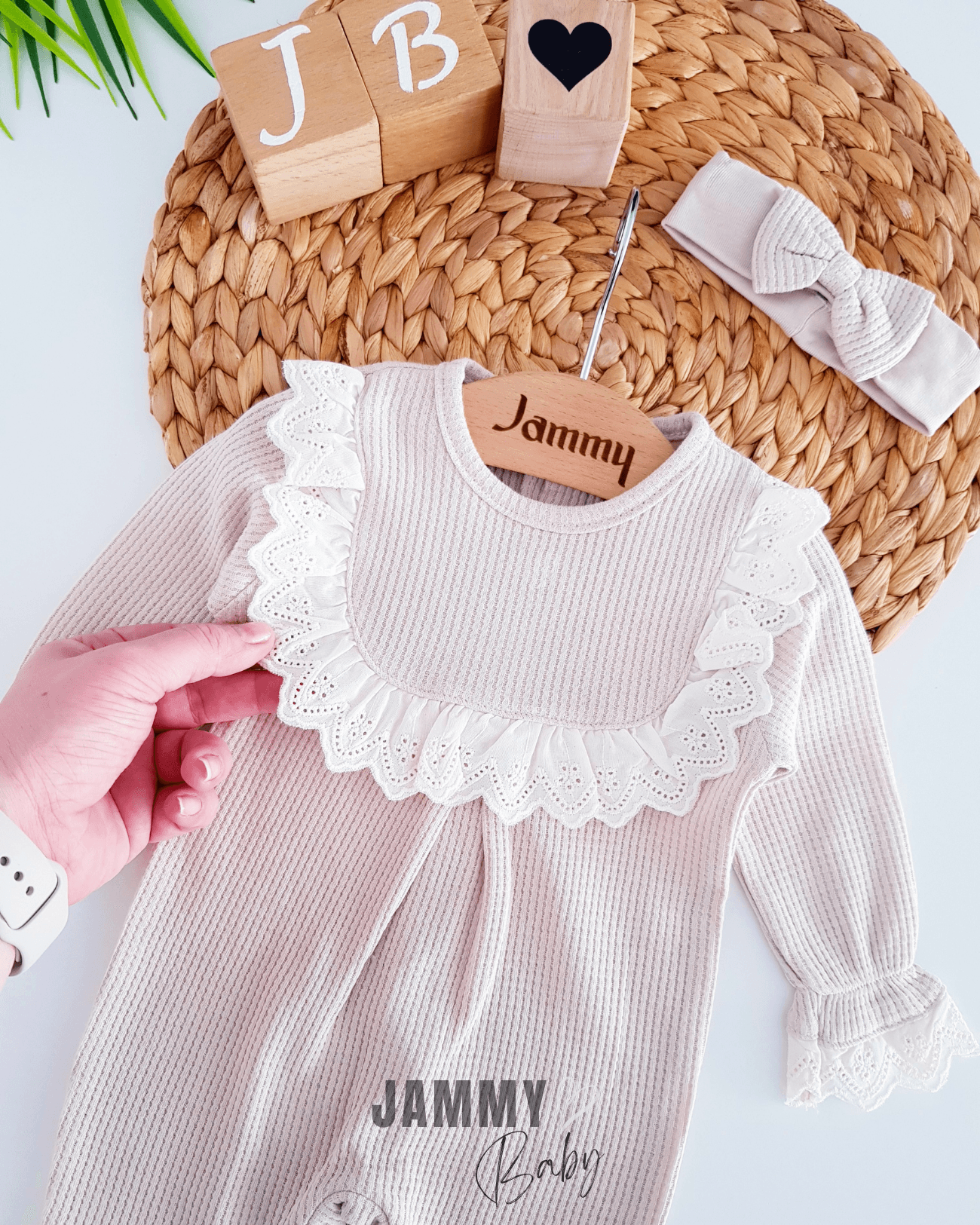 Luna Fisto Dantel Waffle Tulum Set-BEJ