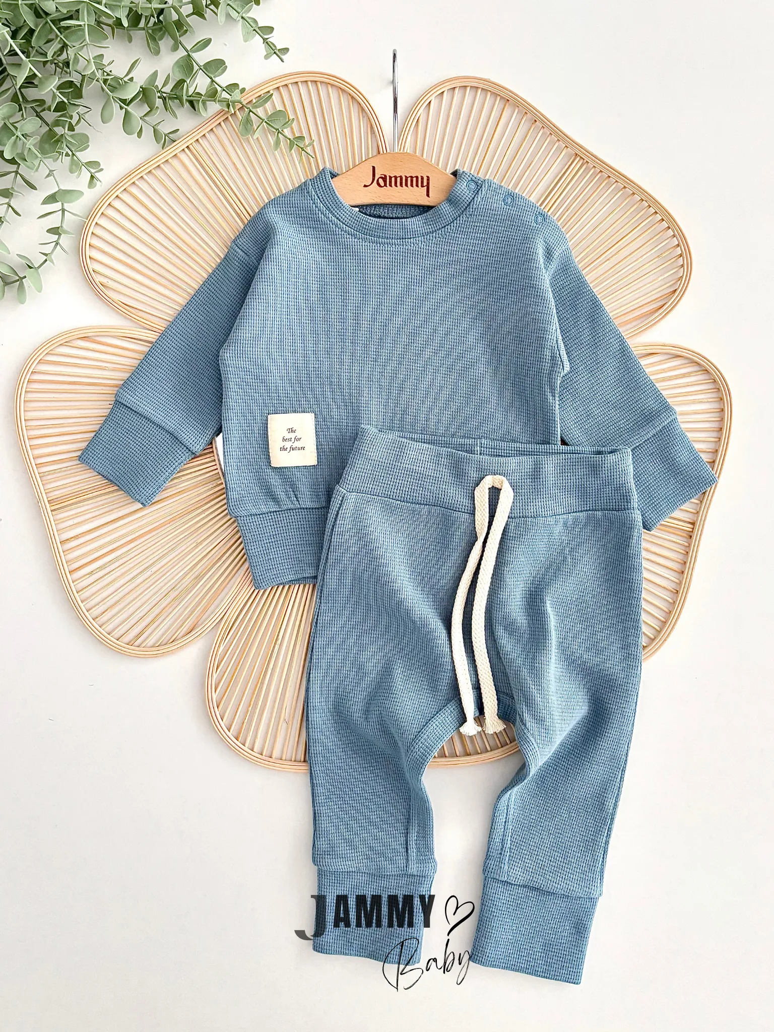 Boris Waffle Dokulu 2'li Takım-İNDİGO