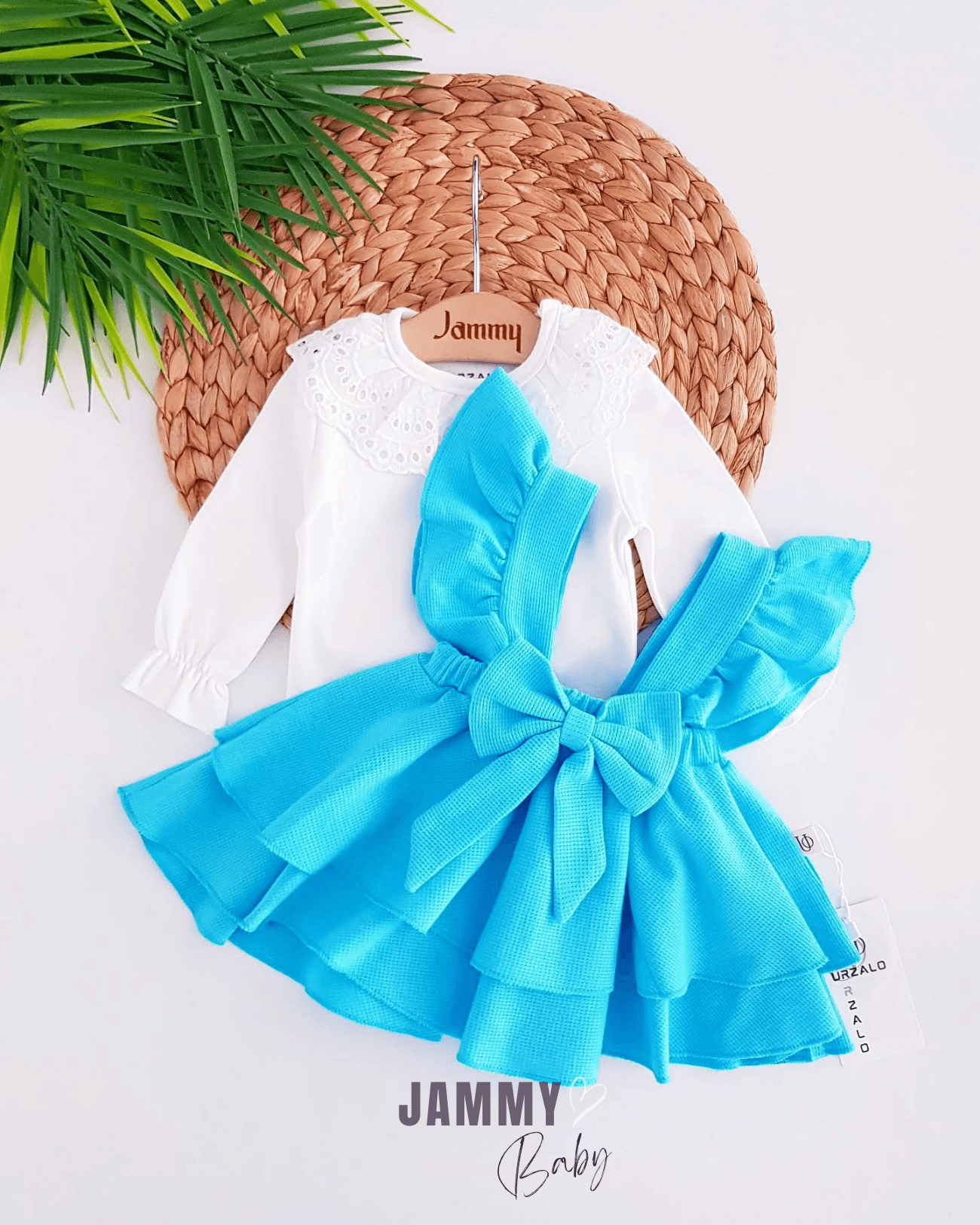 Luana Waffle Jile Elbise Set-GÖK MAVİSİ
