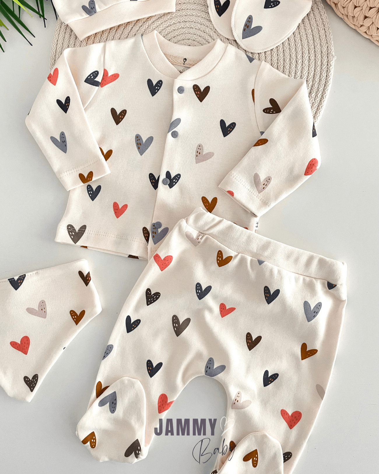 Small Heart 5 Parça Yenidoğan Set-KEMİK