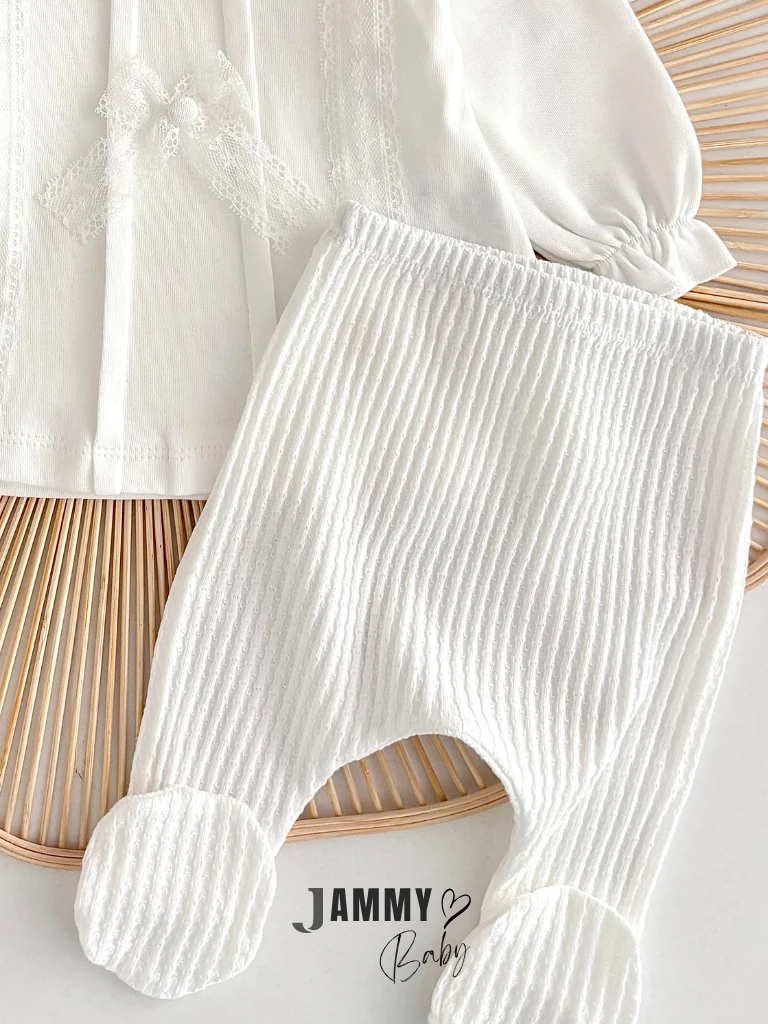 Isabella Jakarlı  5 Parça Yenidoğan Set- EKRU