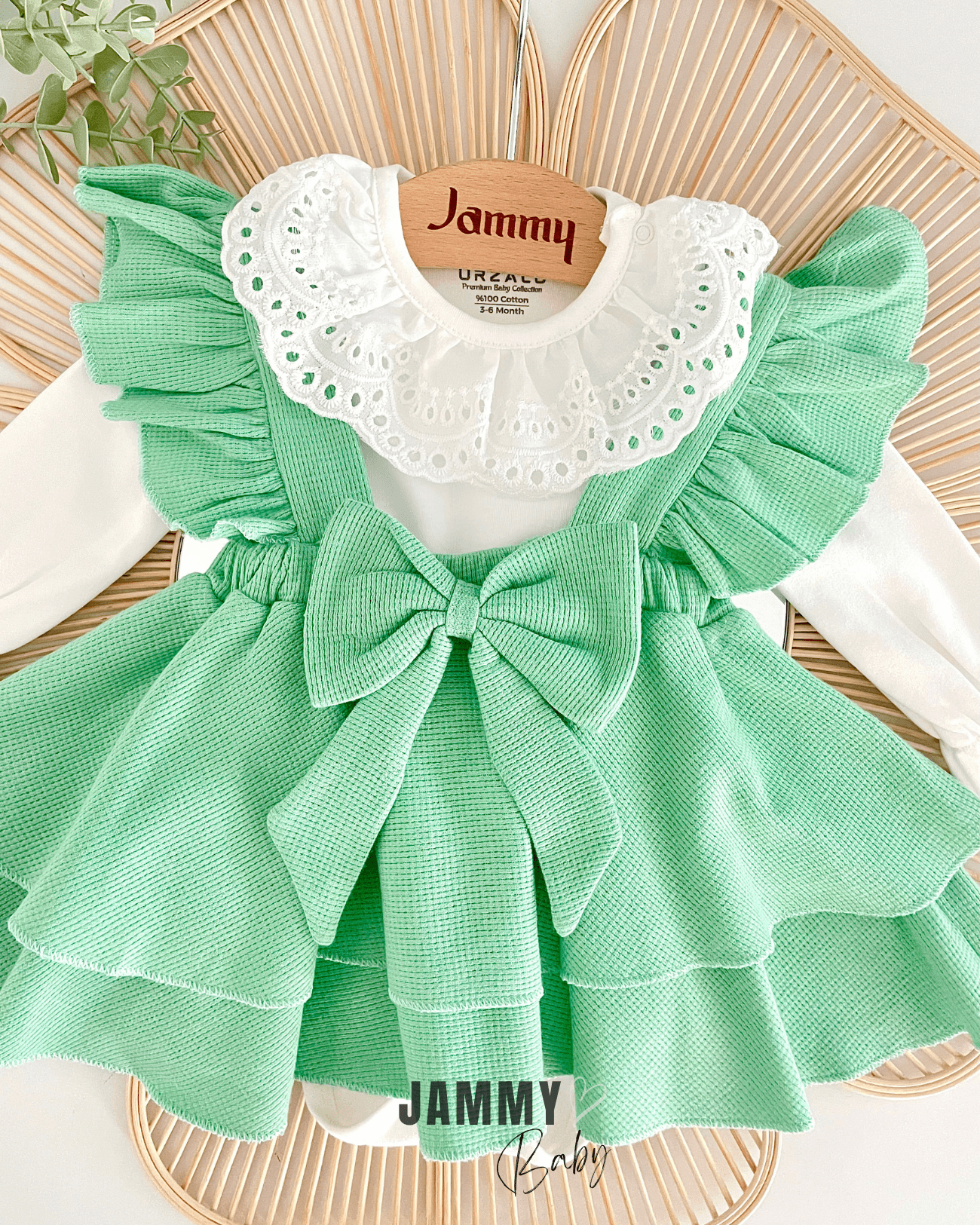 Luana Waffle Jile Elbise Set-ÇAĞLA YEŞİLİ
