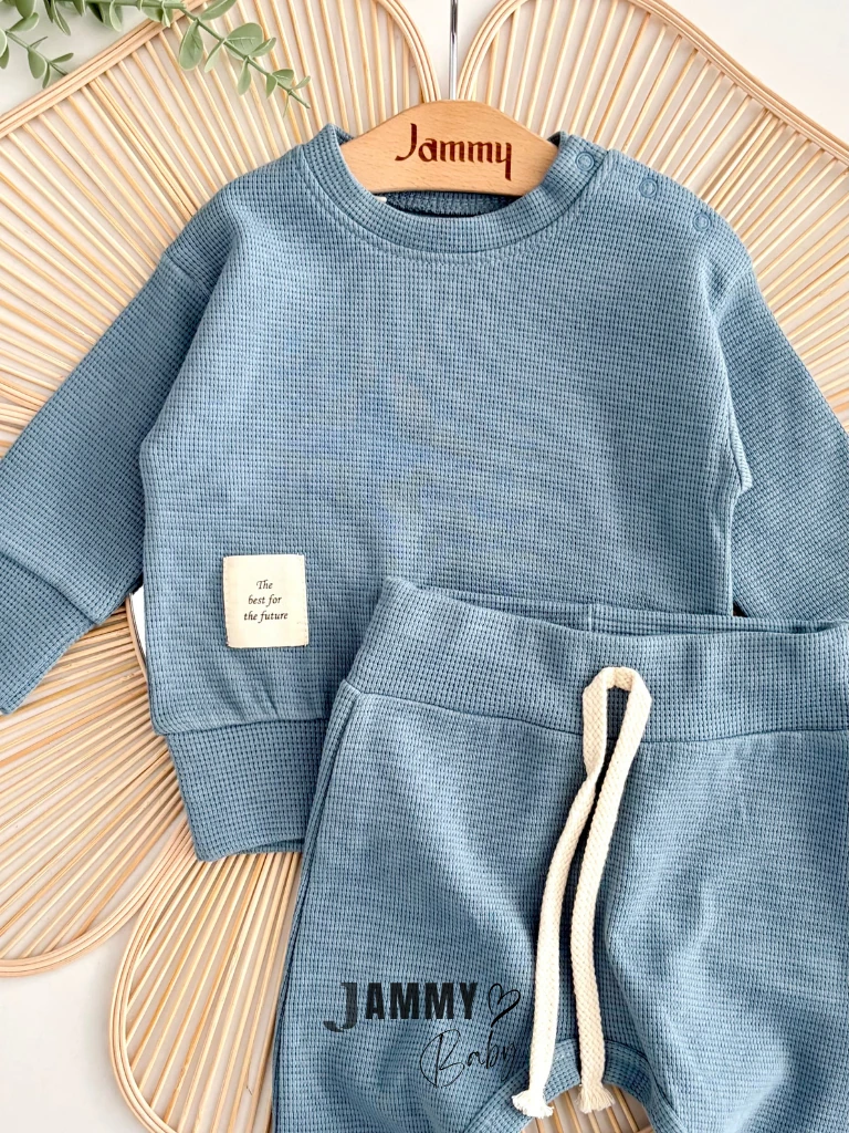 Boris Waffle Dokulu 2'li Takım-İNDİGO