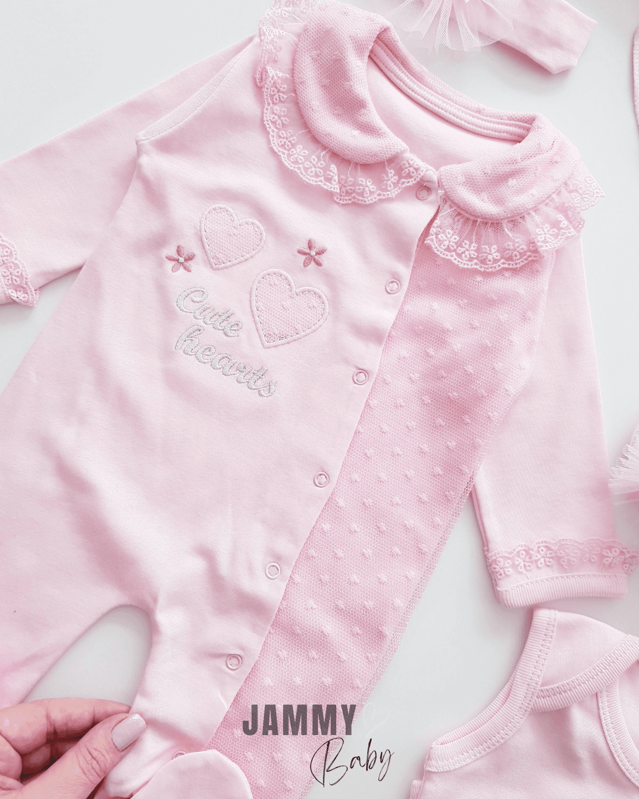 Cute Love 11 Parça Hastane Çıkış Seti-PEMBE