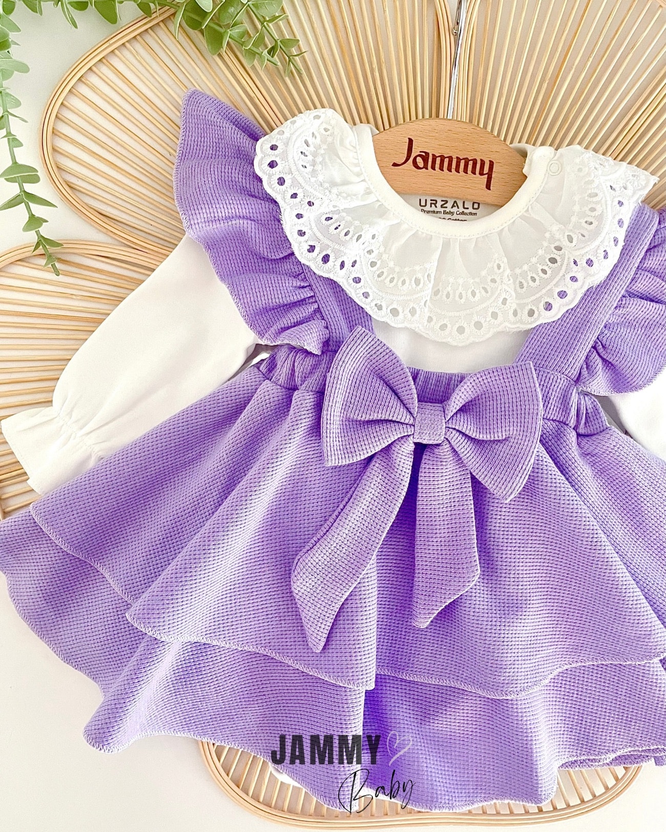 Luana Waffle Jile Elbise Set-LİLA