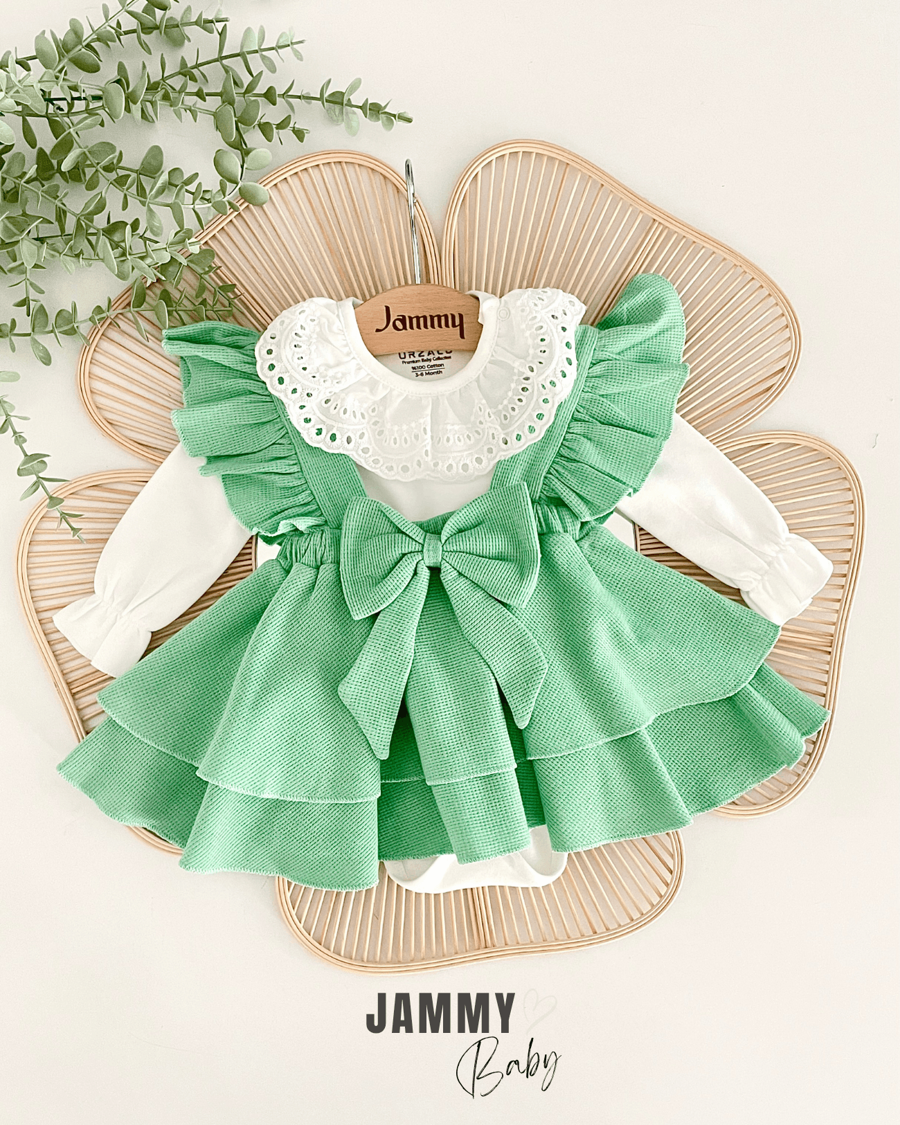 Luana Waffle Jile Elbise Set-ÇAĞLA YEŞİLİ