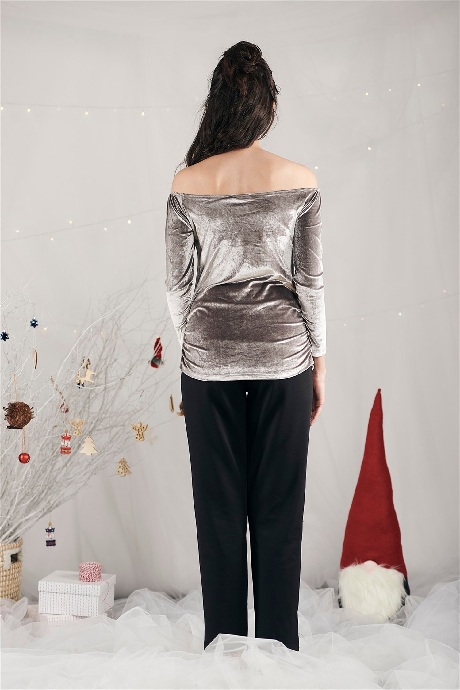 Ella Hamile Bluz - GRİ