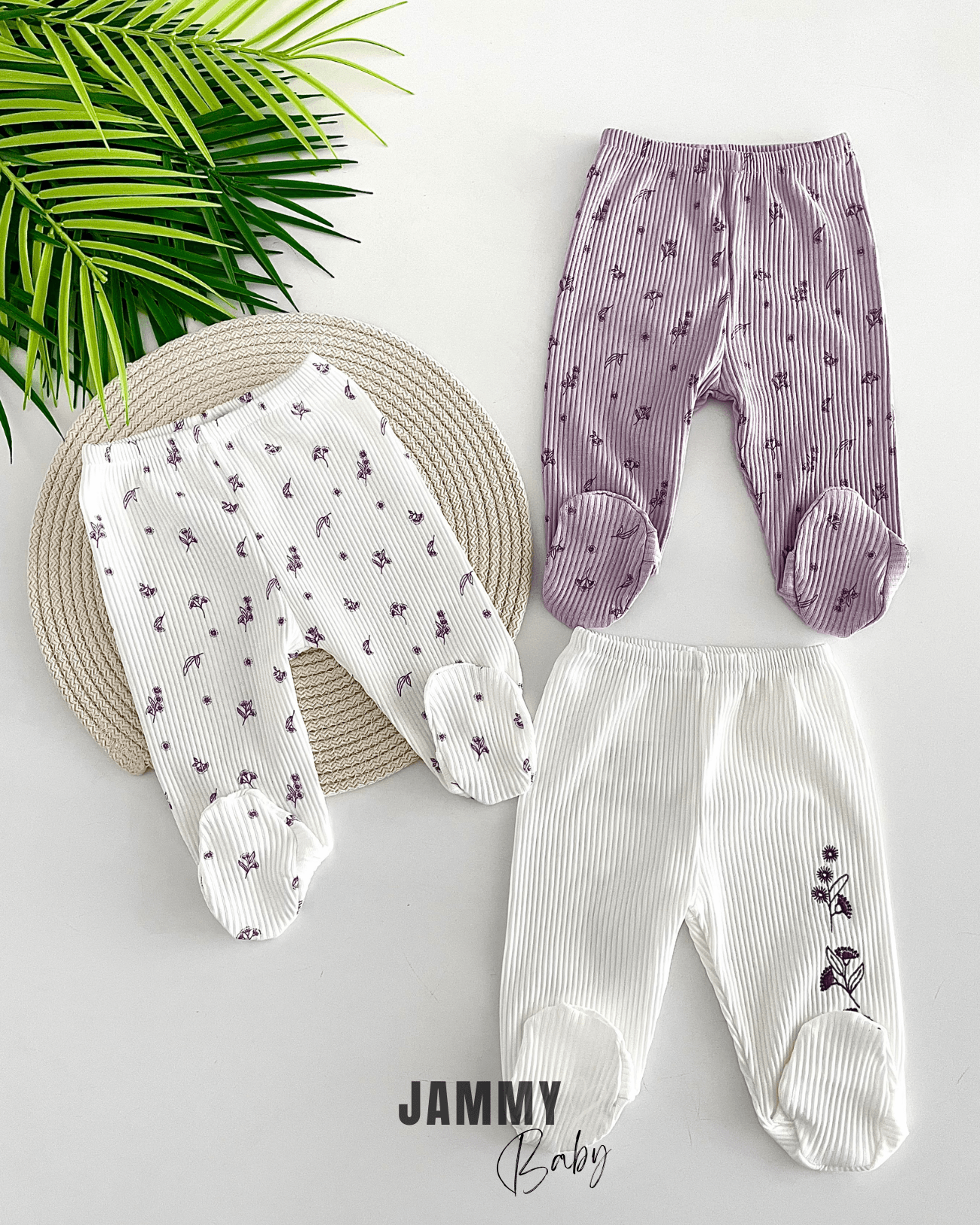 Dream Flowers Kaşkorse 3'lü Pantolon Set-LİLA
