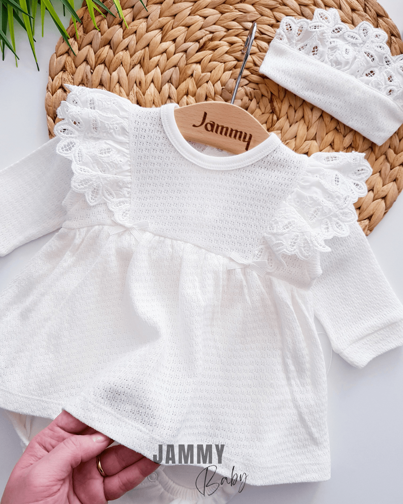 Princess Dantel Detay Jakarlı Bodysuit Elbise-BEYAZ