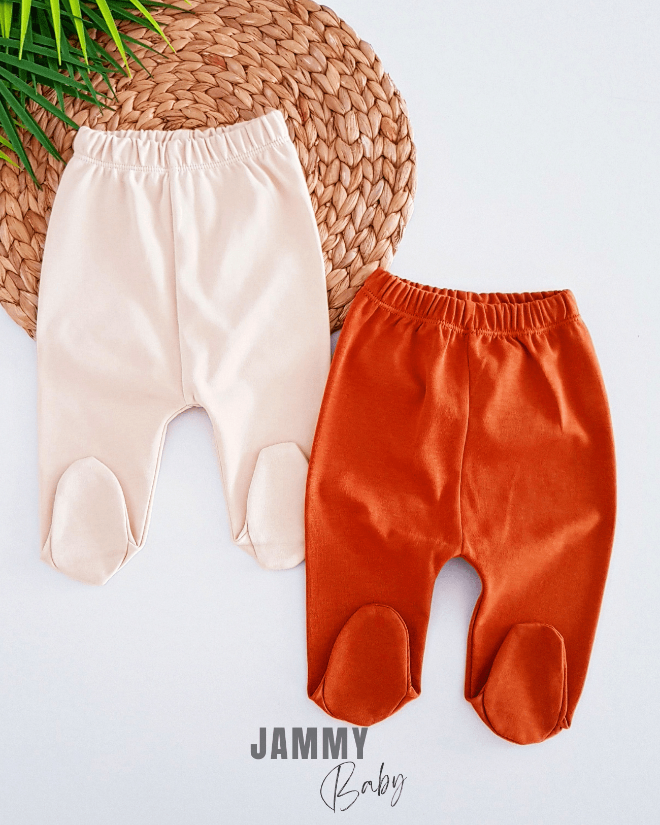 Penye Patikli 2'li Pantolon Set-KAHVE-BEJ