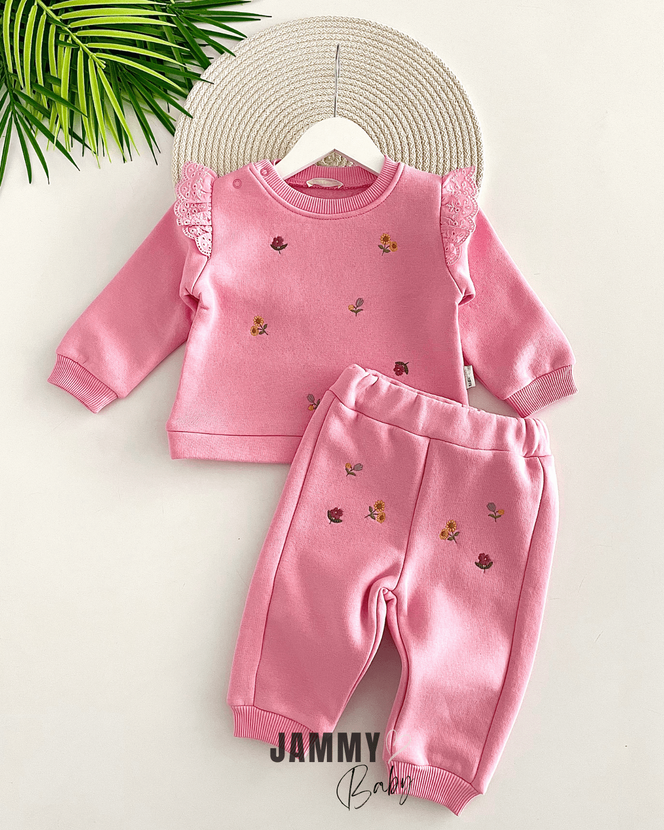 Çiçek Bahçesi 3 İplik Takım-PEMBE