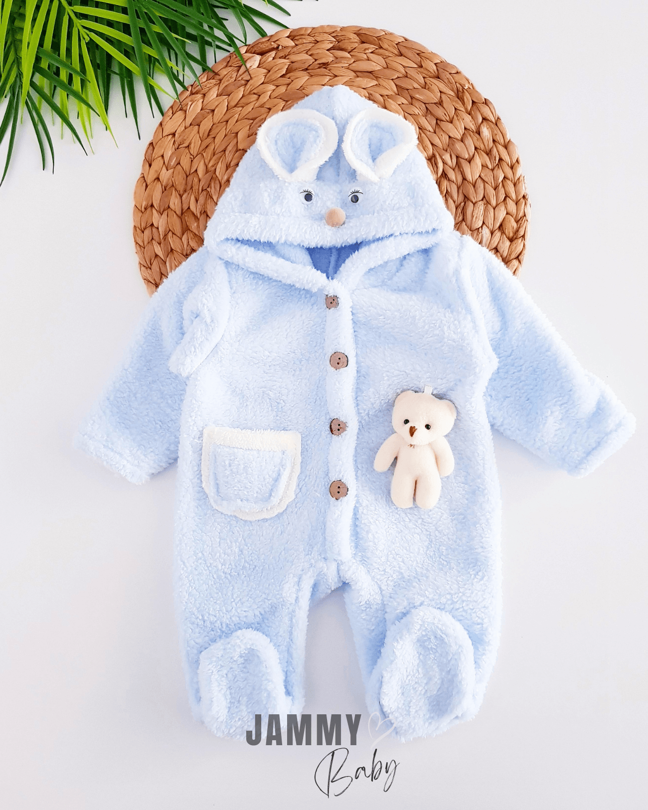 Oyuncak Ayıcıklı Peluş Tulum-MAVİ