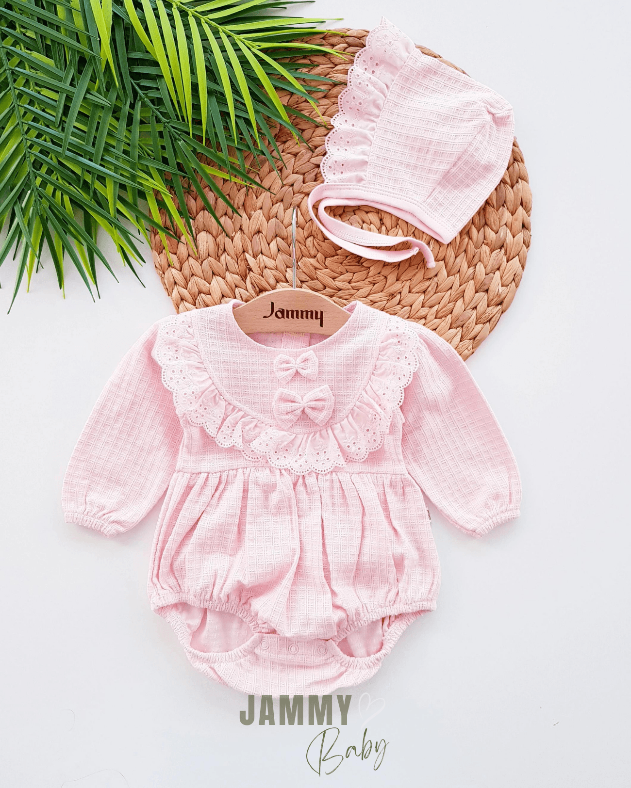 Mathilda Laura Şapkalı Romper Set-PUDRA