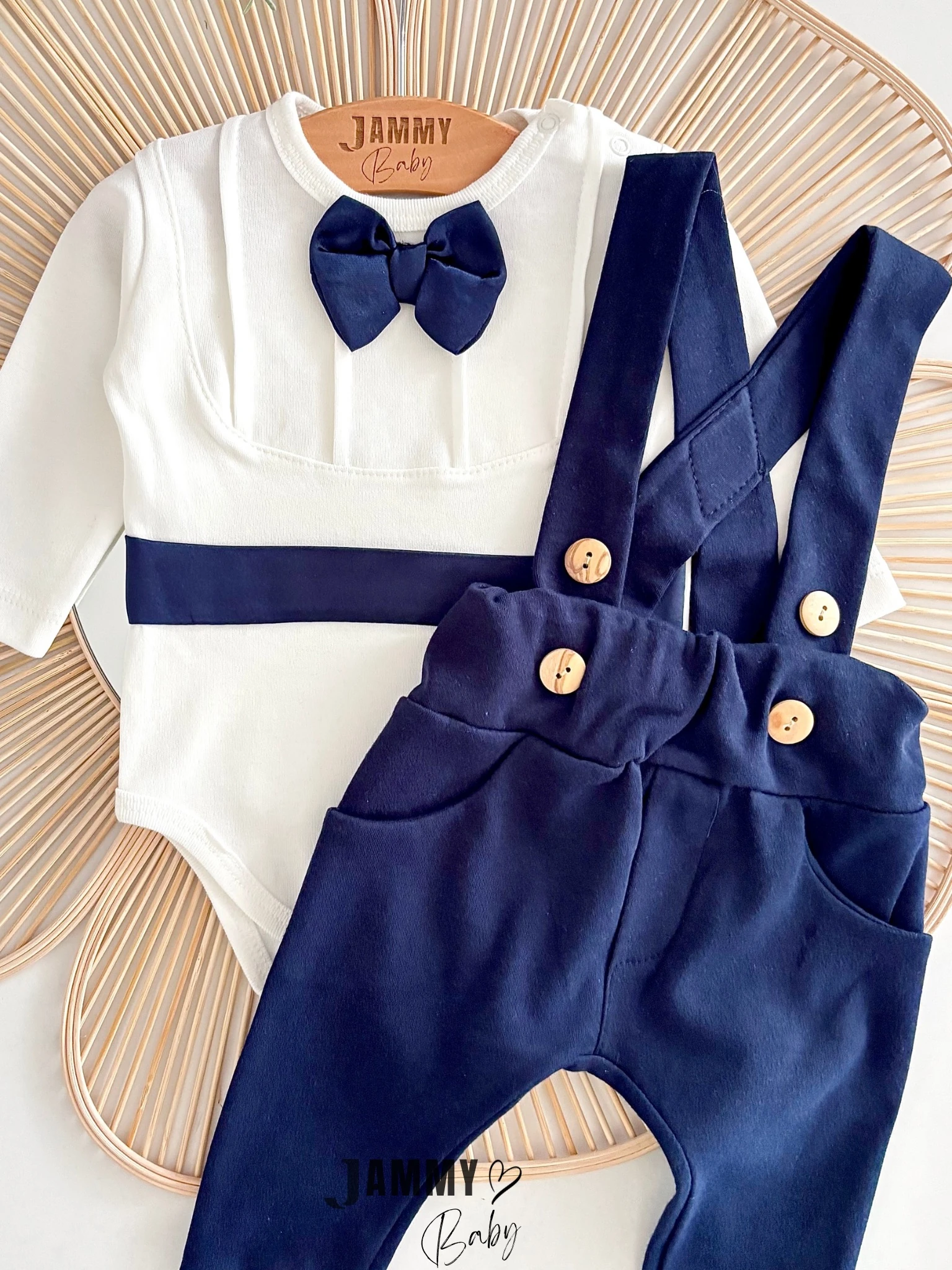 Drew Papyonlu Body / Salopet Set-LACİVERT