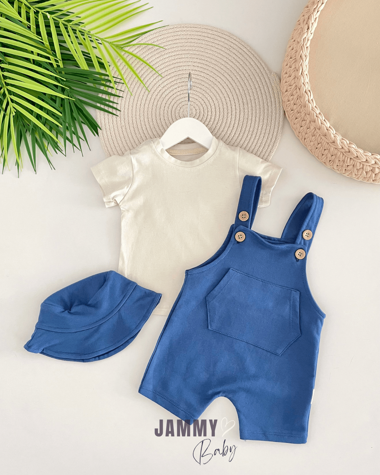 Rex Bucket Şapkalı Salopet / Body Set- LACİVERT