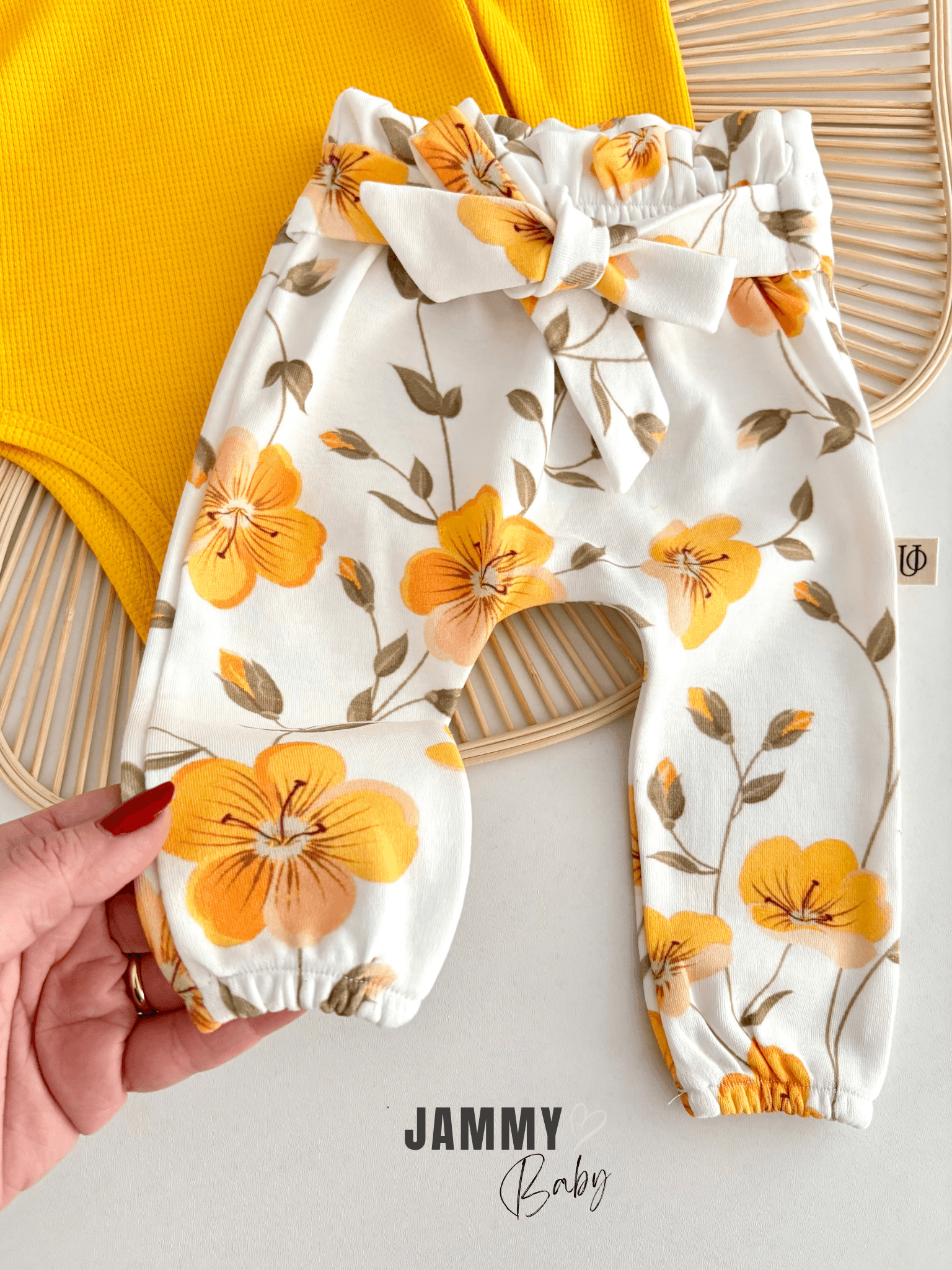 Juana Floral Design Balon Kol Takım-SARI
