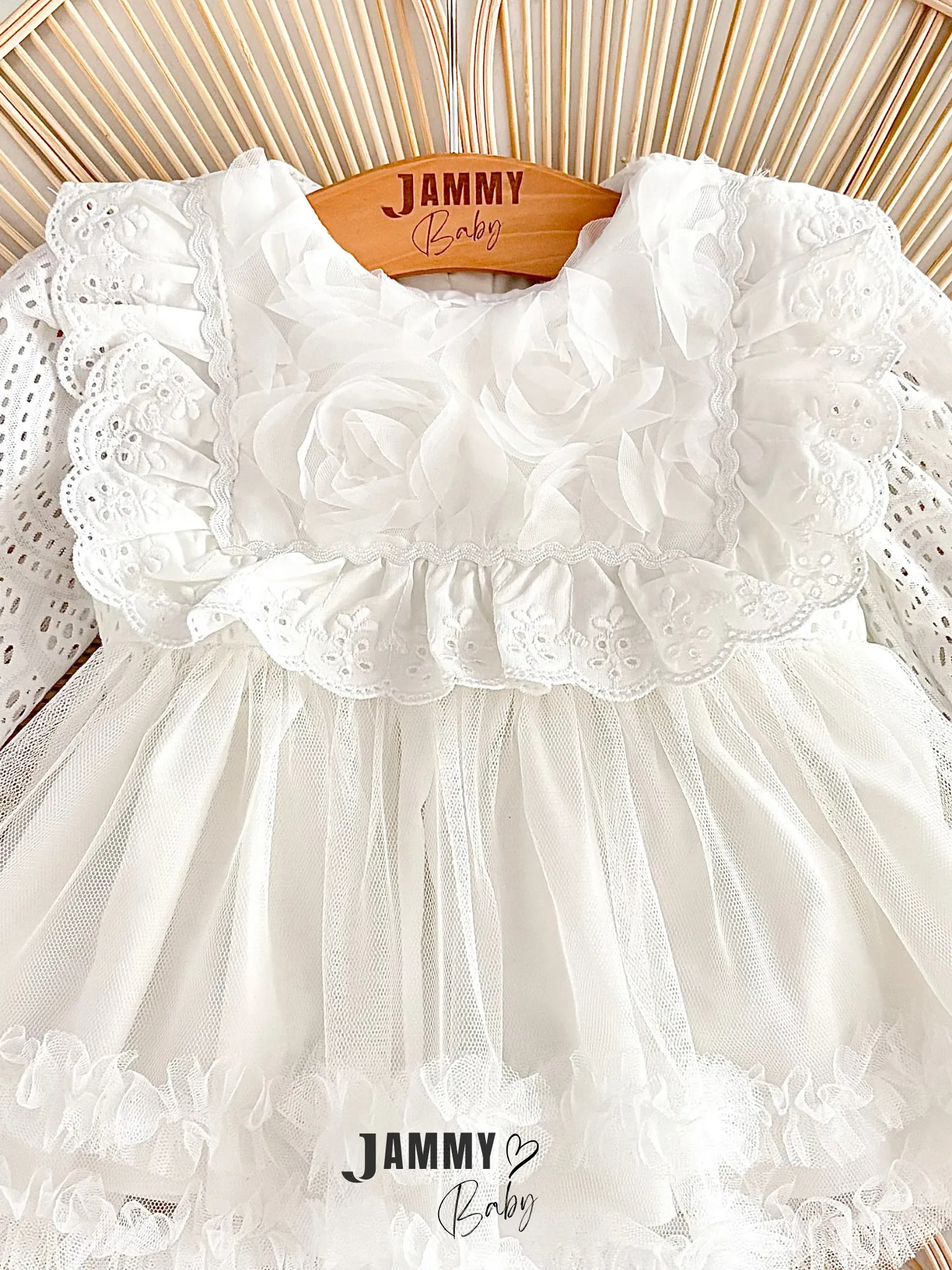 Elara Güpür Detaylı Özel Gün Bodysuit Romper-KIRIK BEYAZ