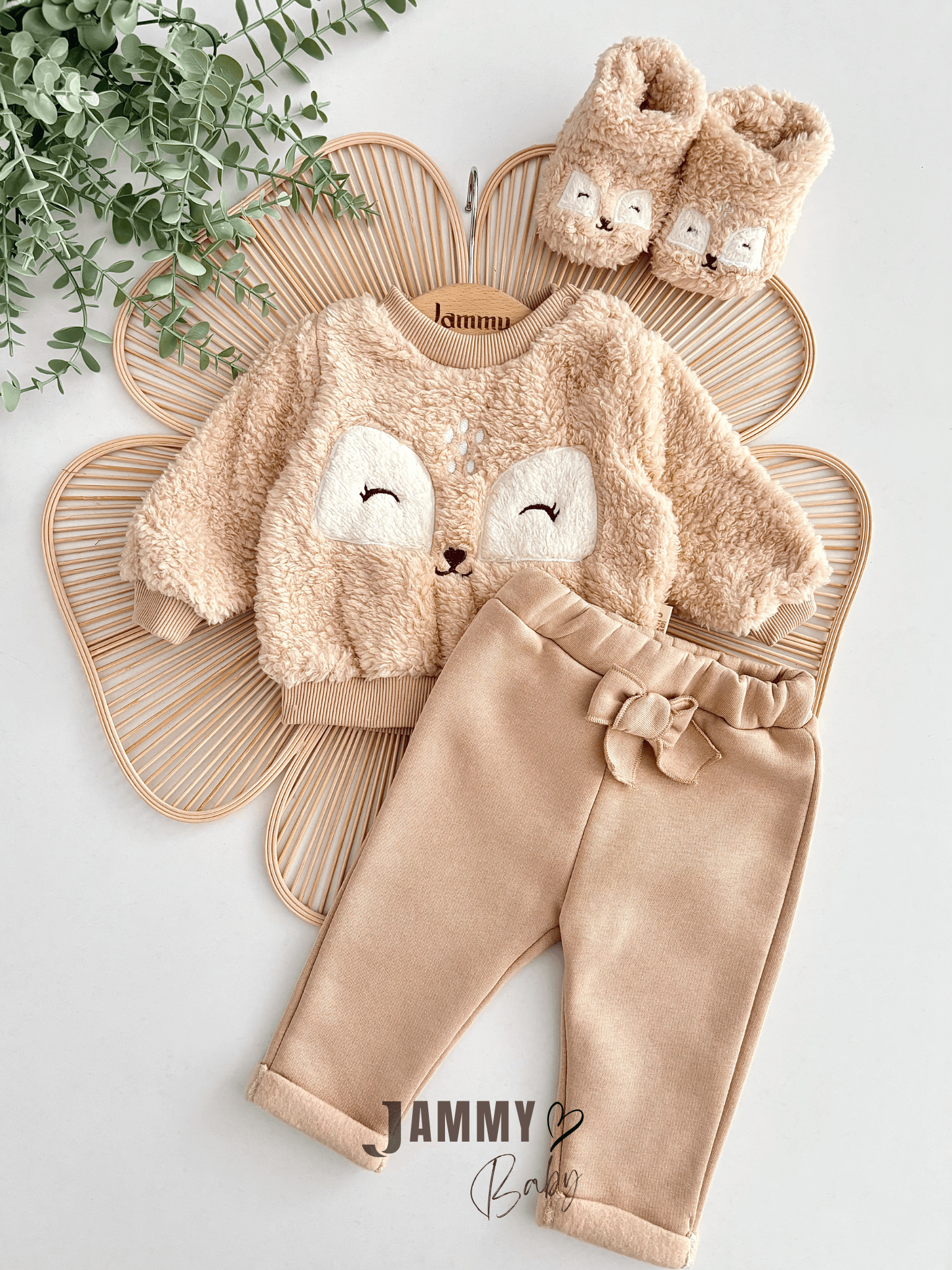 Gazelle Welsoft Panduflu Peluş Takım-AÇIK KAHVE