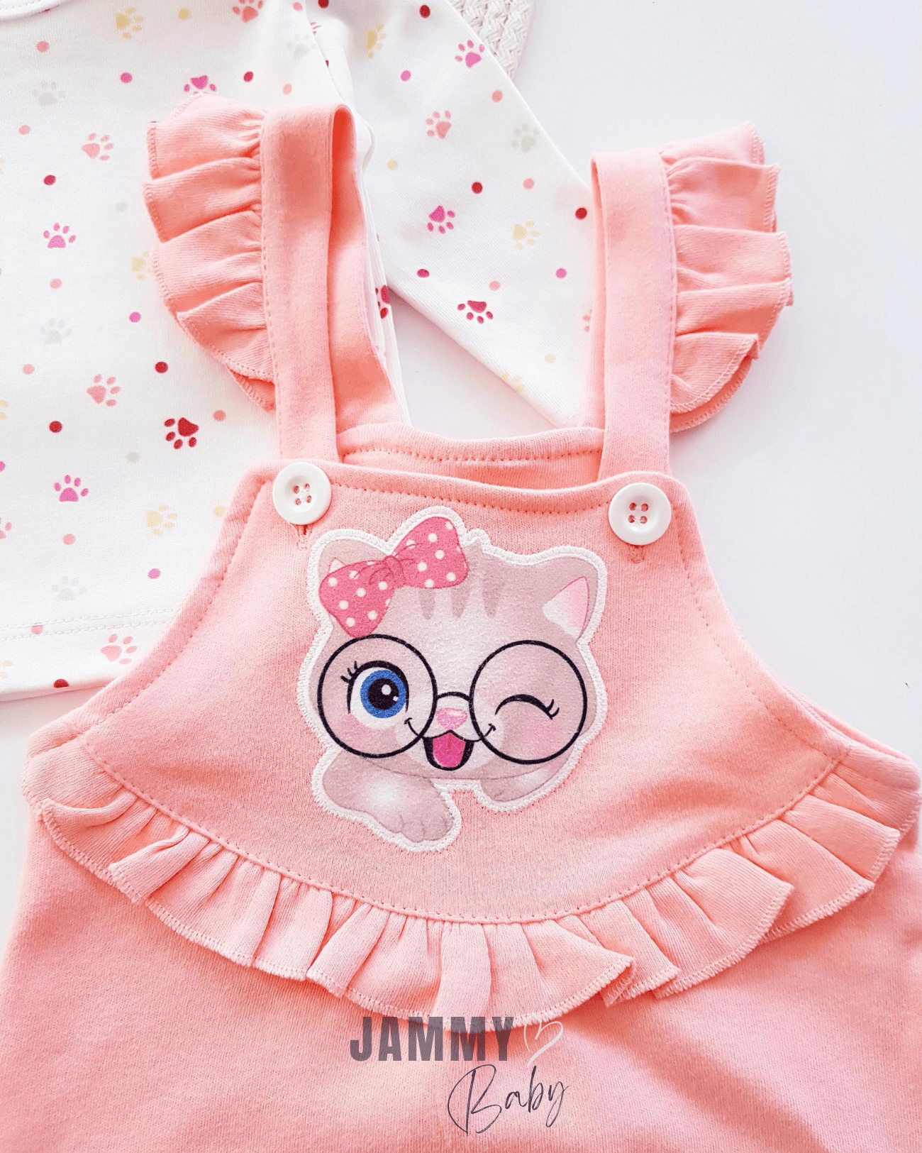Smart Cat Salopet / Pati Desen Body Set-SOMON