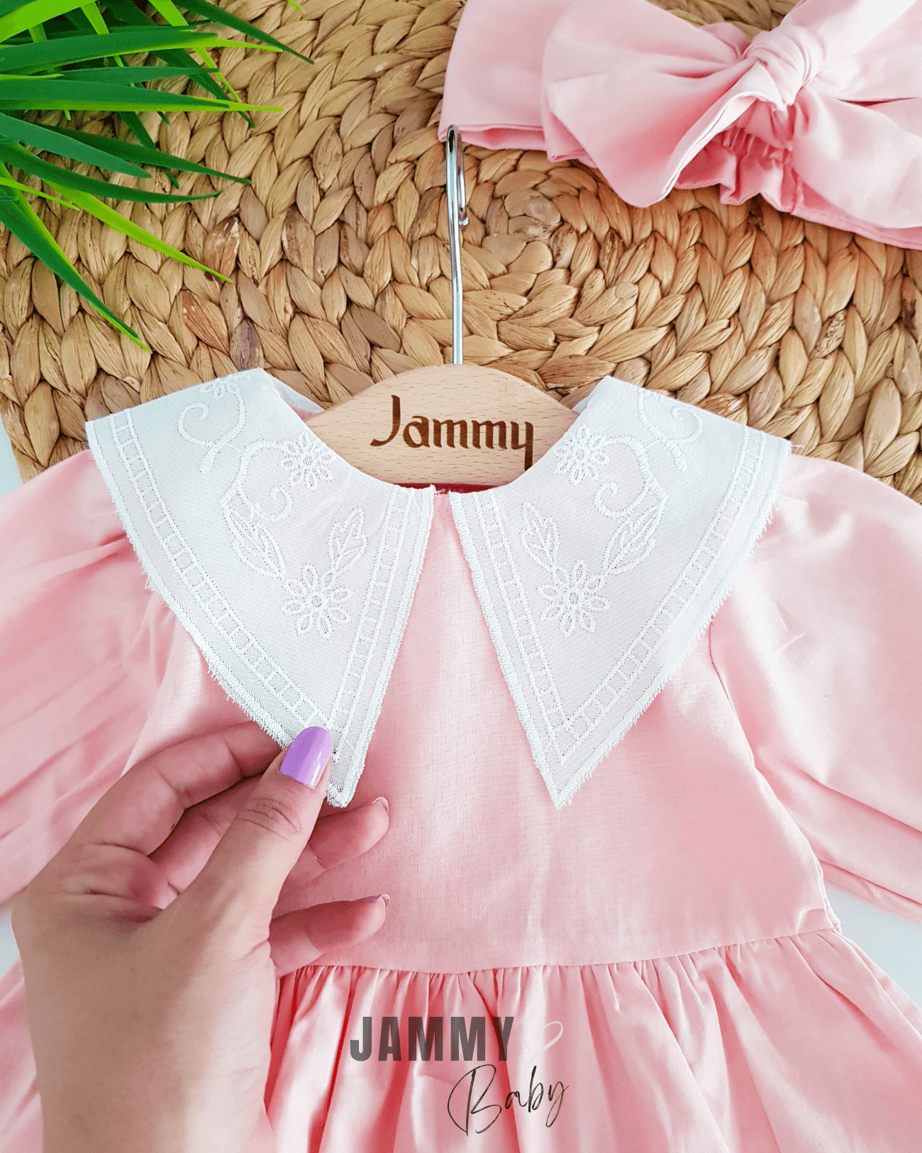 Avril Dantel Yaka Poplin Elbise Set-SOMON