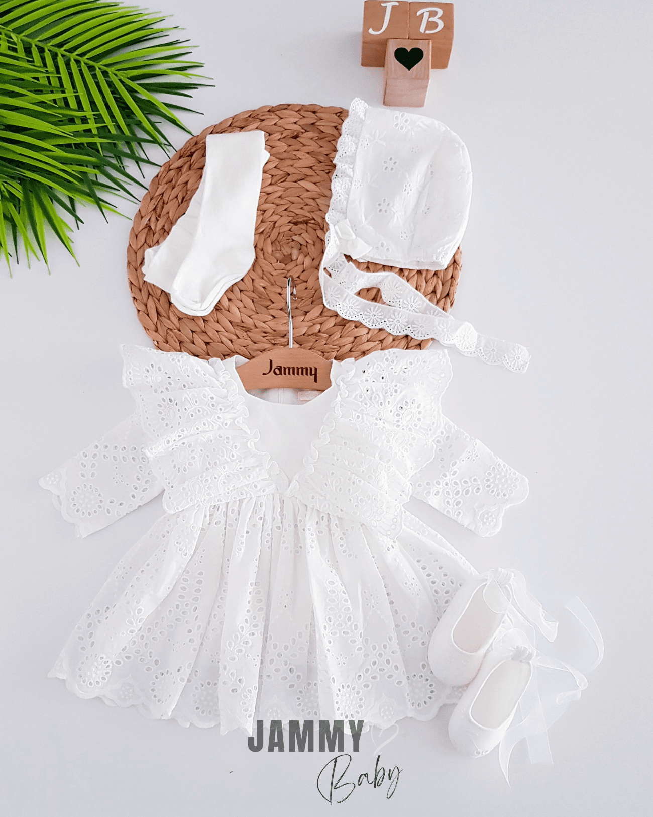 Begonya Dantelli Mevlüt Elbise Set-BEYAZ