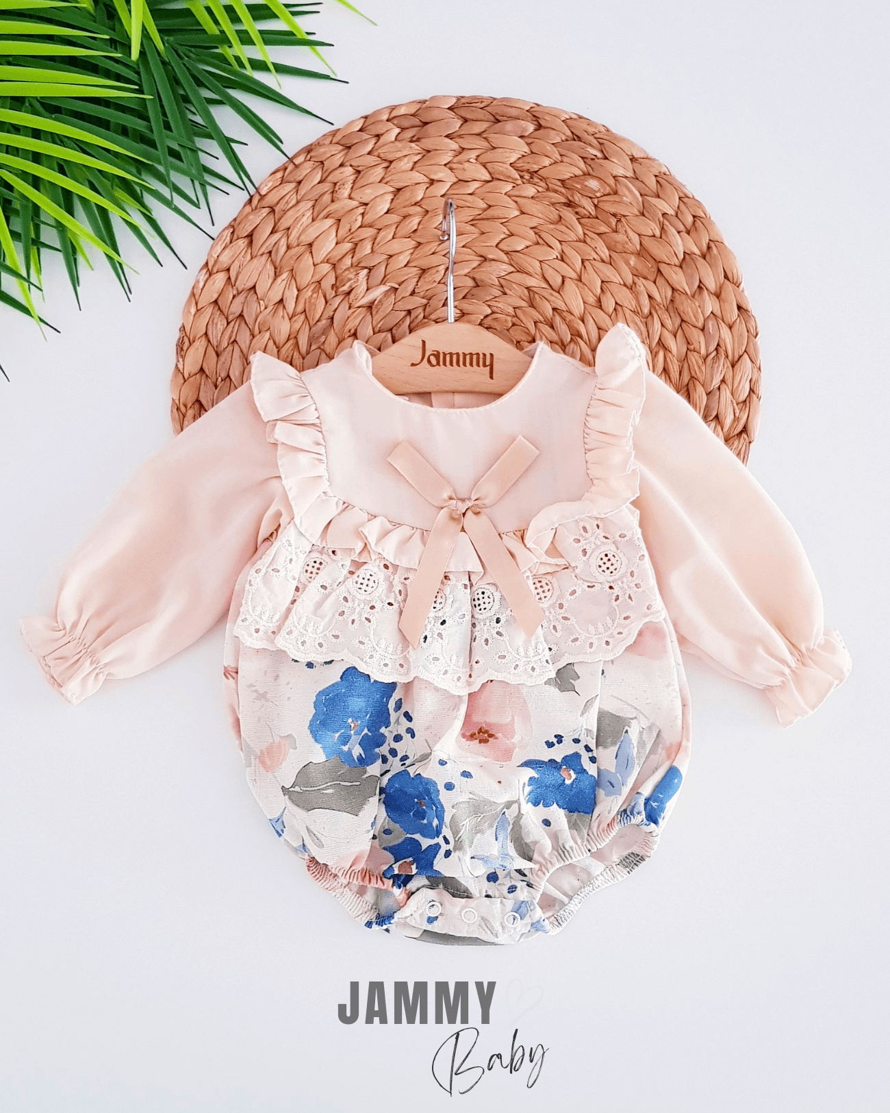 Mandy Saten Fiyonk Detaylı Bandanalı Romper Set-MAVİ