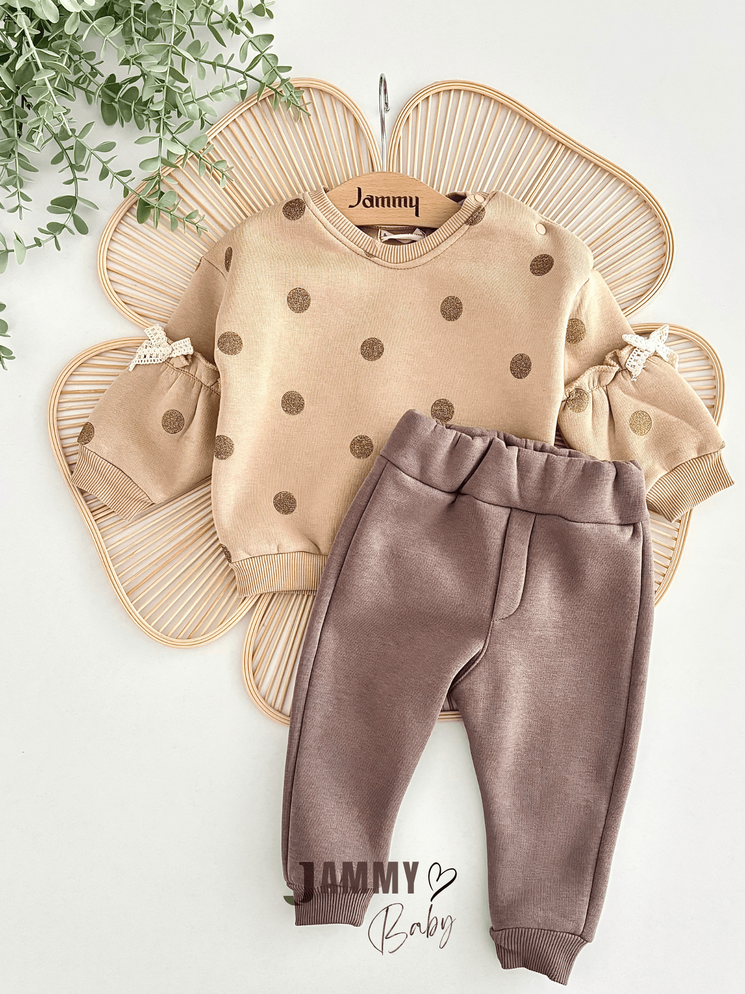 Sim Puanlı 3 İplik Şardonlu Takım-AÇIK KAHVE