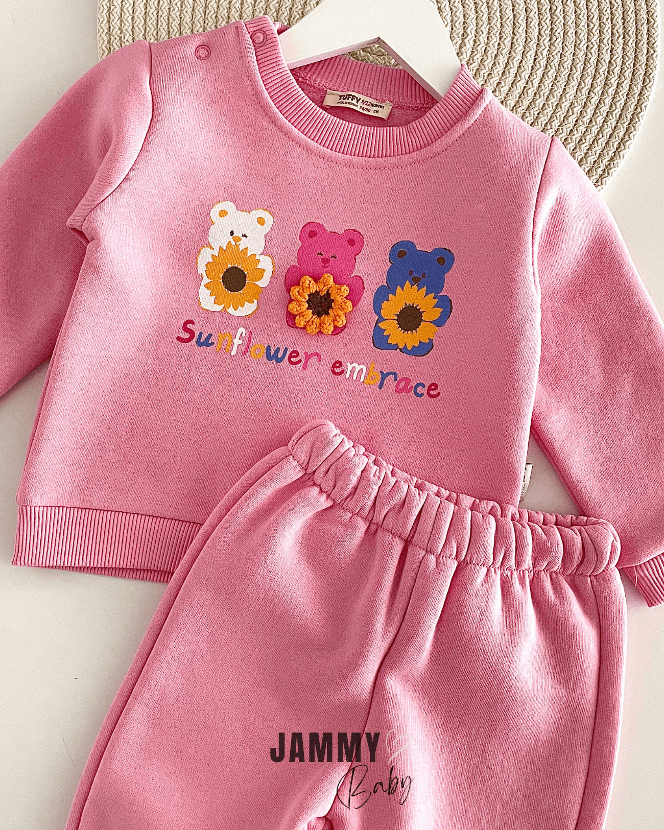 Sunflowers 3 İplik Takım-PEMBE