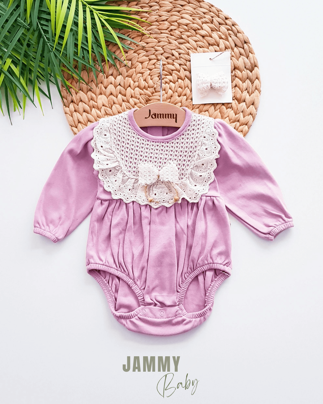 Amelia Tokalı Romper Body Set-GÜLKURUSU