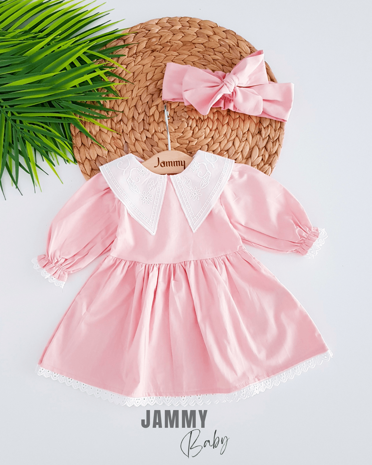 Avril Dantel Yaka Poplin Elbise Set-SOMON