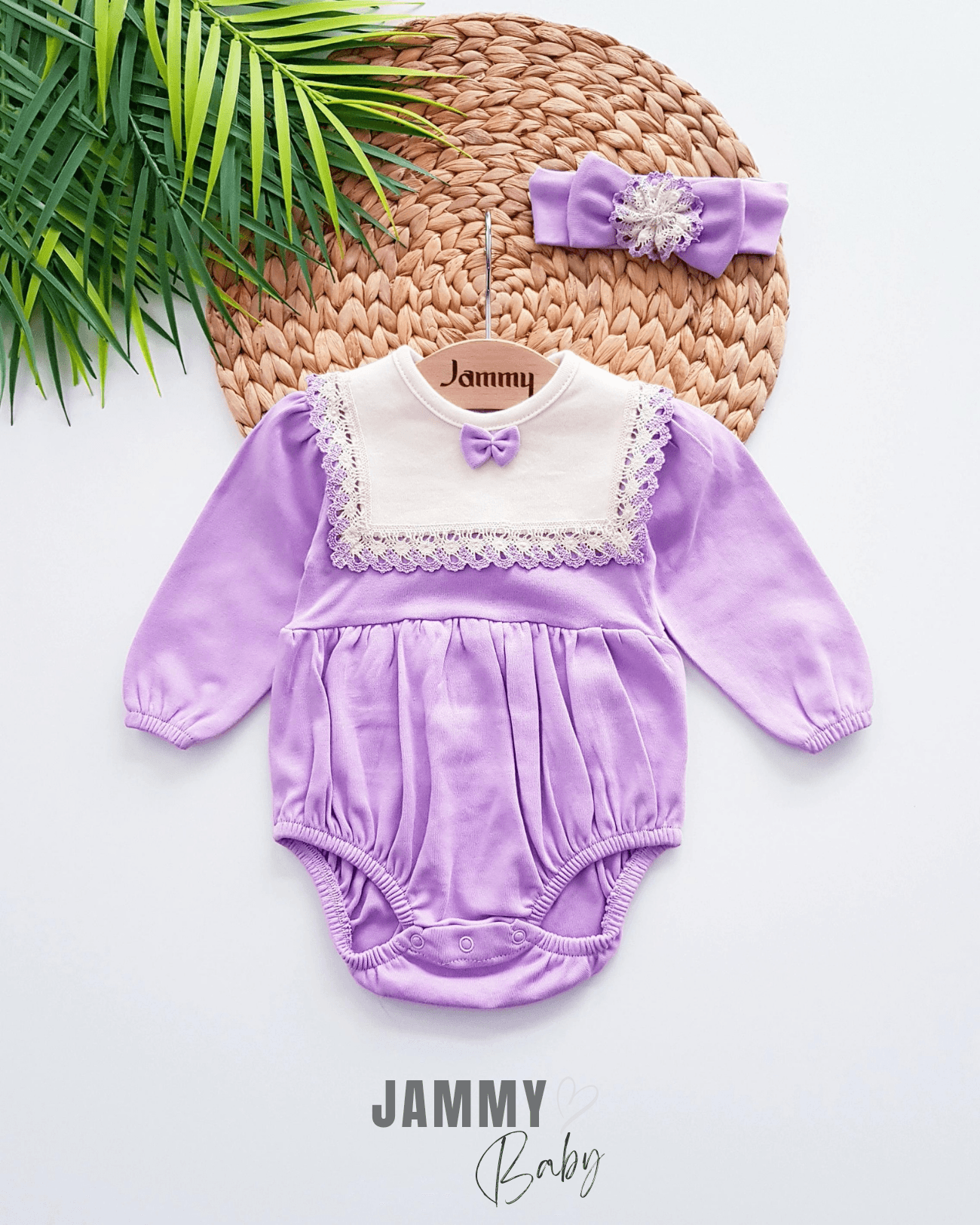 Madame Bandanalı Romper Body Set-LİLA