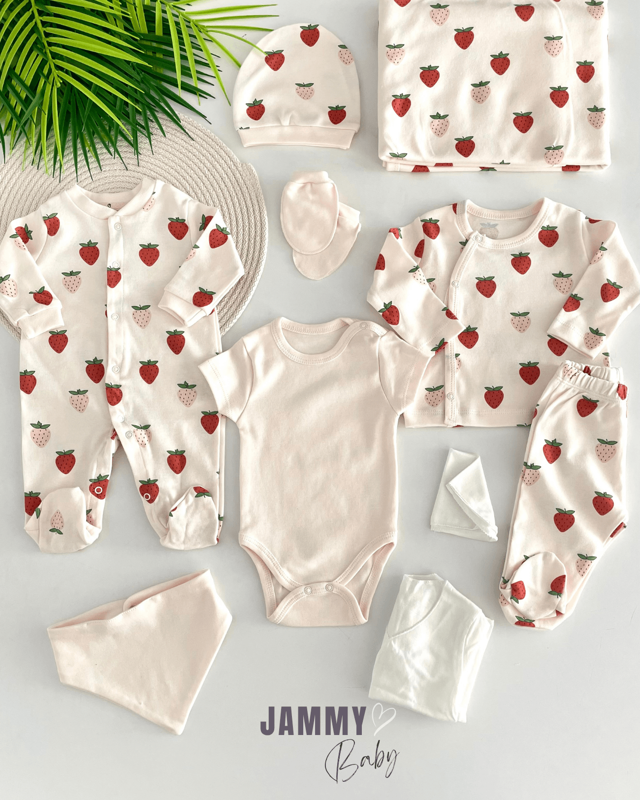 Strawberry 10 Parça Yenidoğan Set-KEMİK