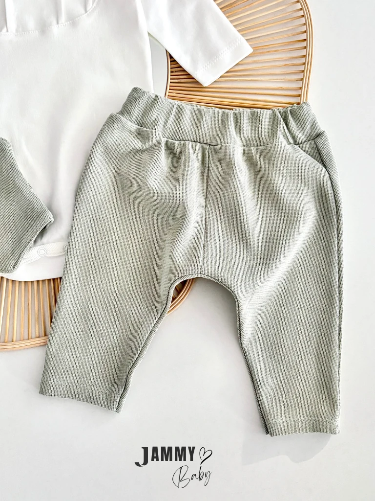 Adrian Yelekli 3 Parça Bebek Takım-YEŞİL