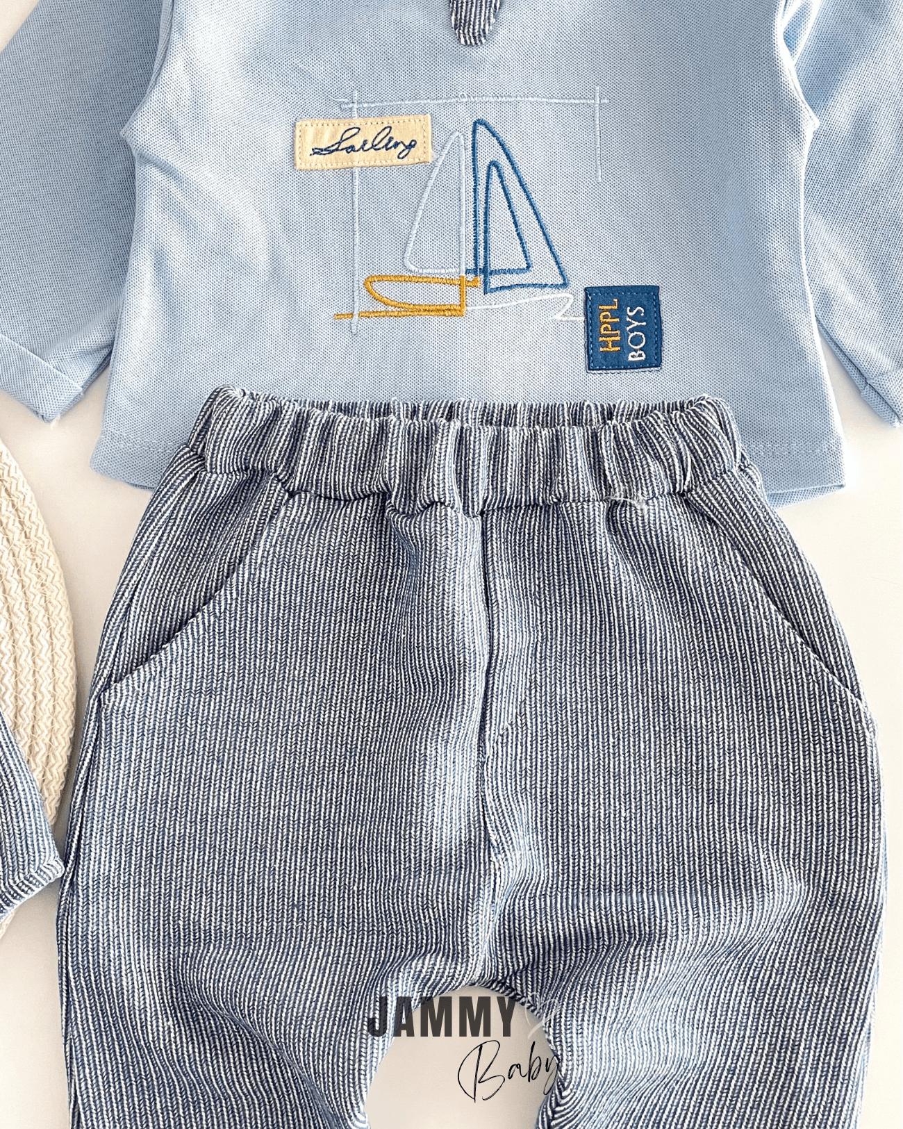 Sailing Çizgili Yelekli 3'lü Takım-MAVİ