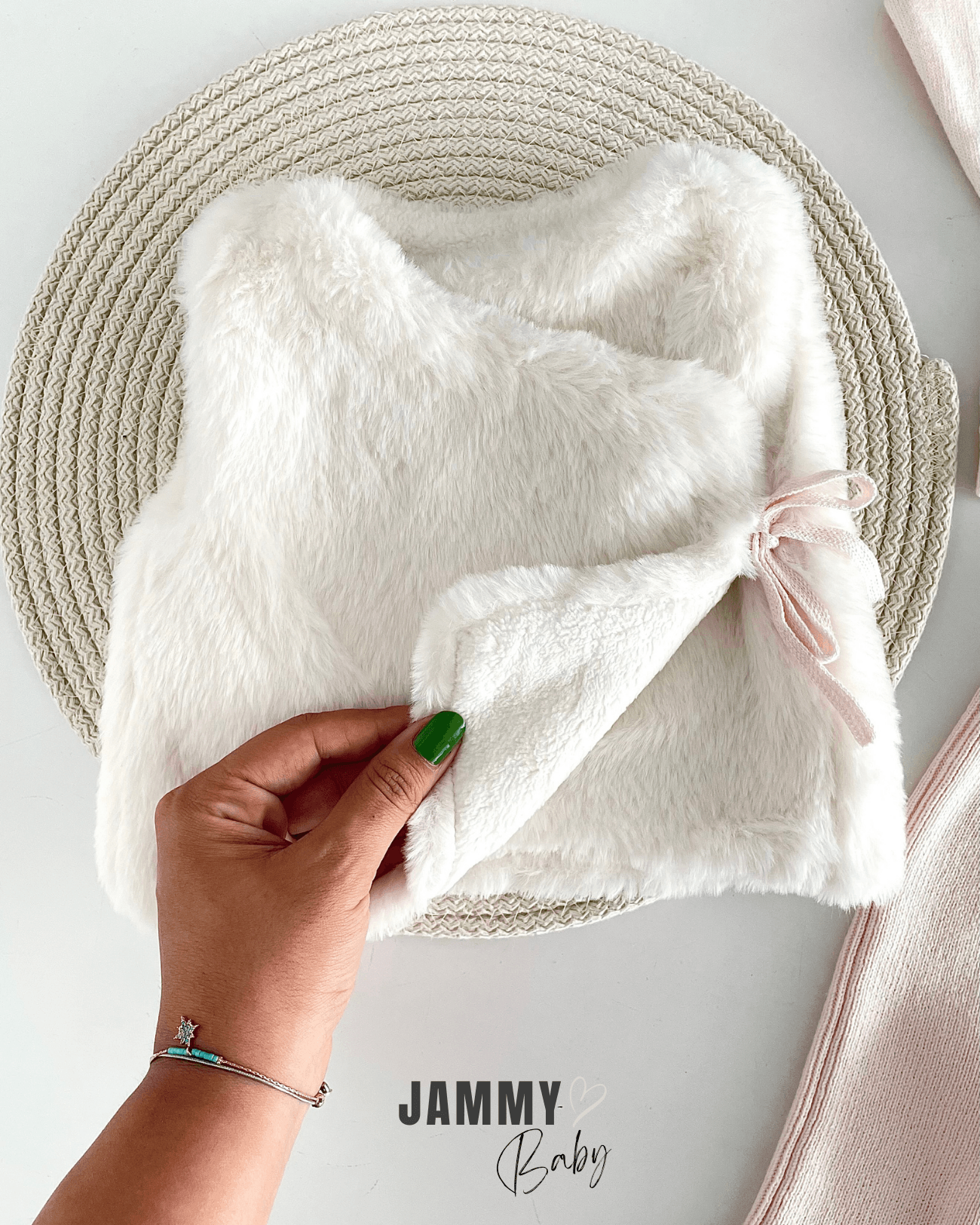 Belda Luxury Collection Triko Takım / Peluş Yelek Set-TOZ PEMBE