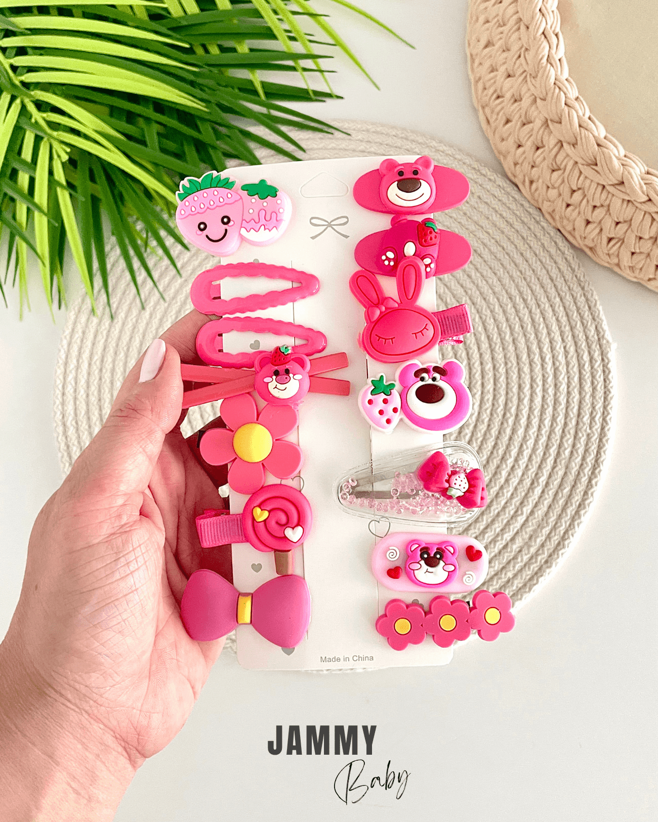 Bears 14'lü Karışık Toka Set-FUŞYA