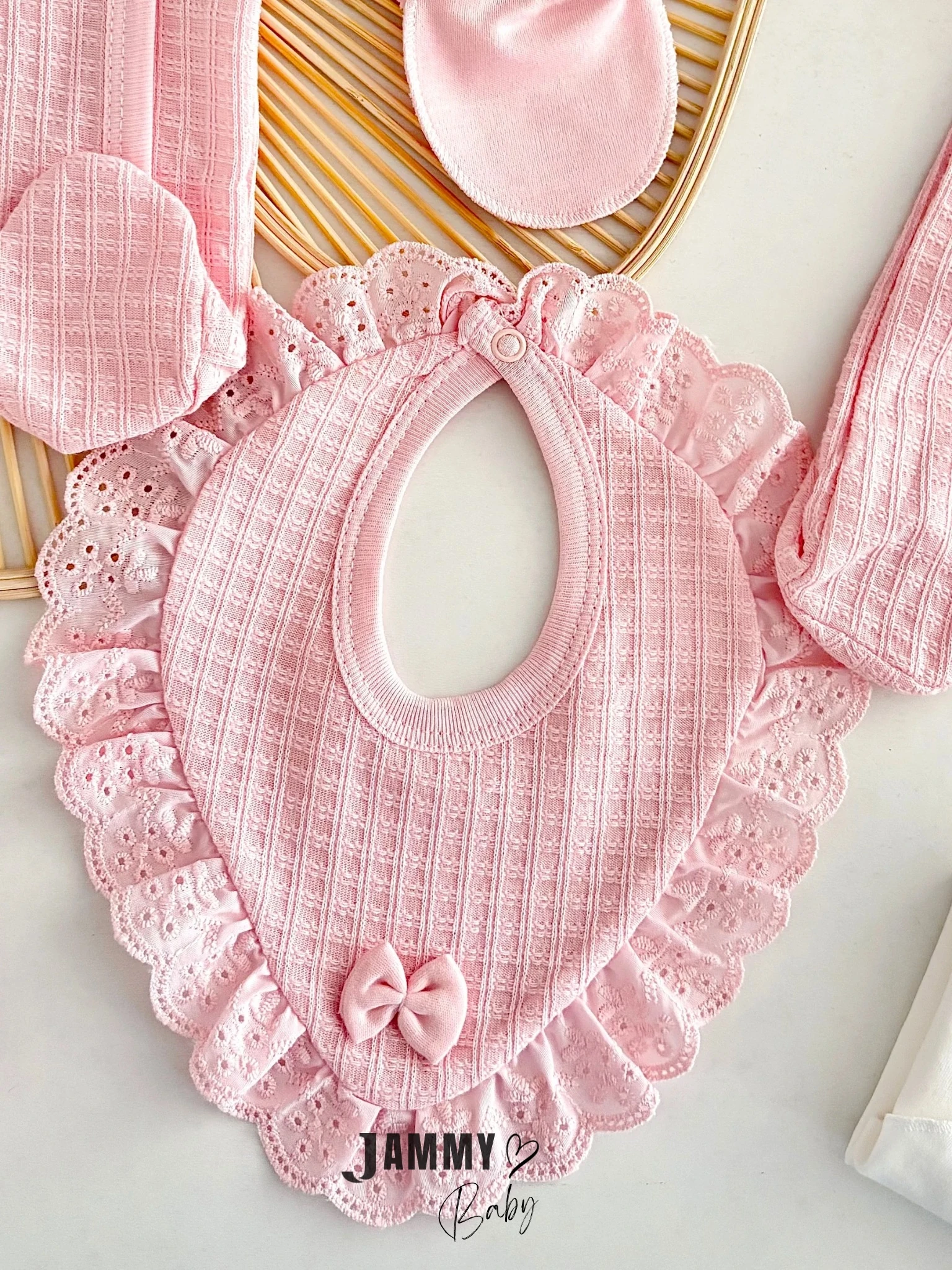 Mathilda Petek Dokuma 10 Parça Yenidoğan Set-PEMBE