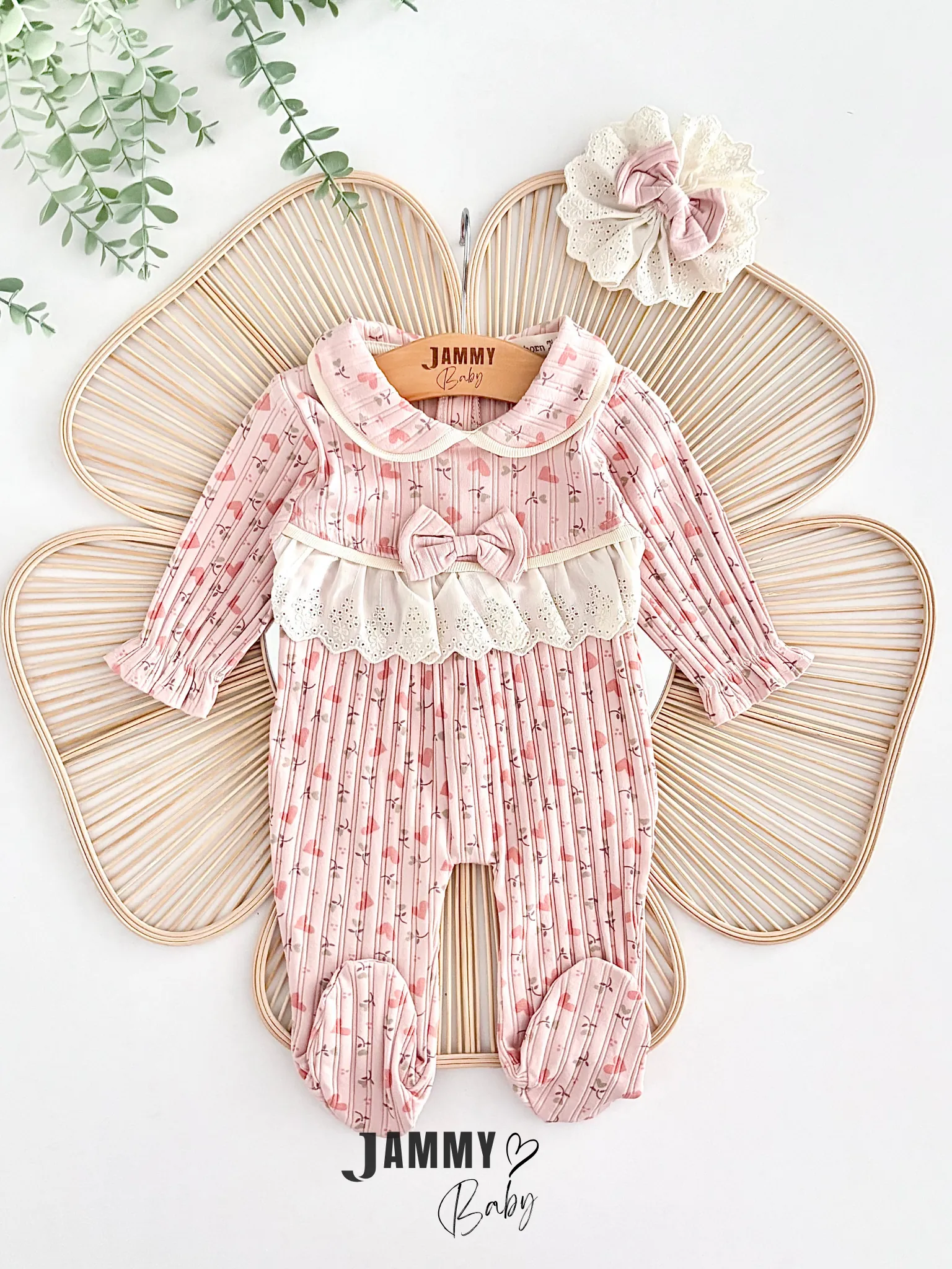 Natural Flowers Kaşkorse Tulum Set-GÜL KURUSU