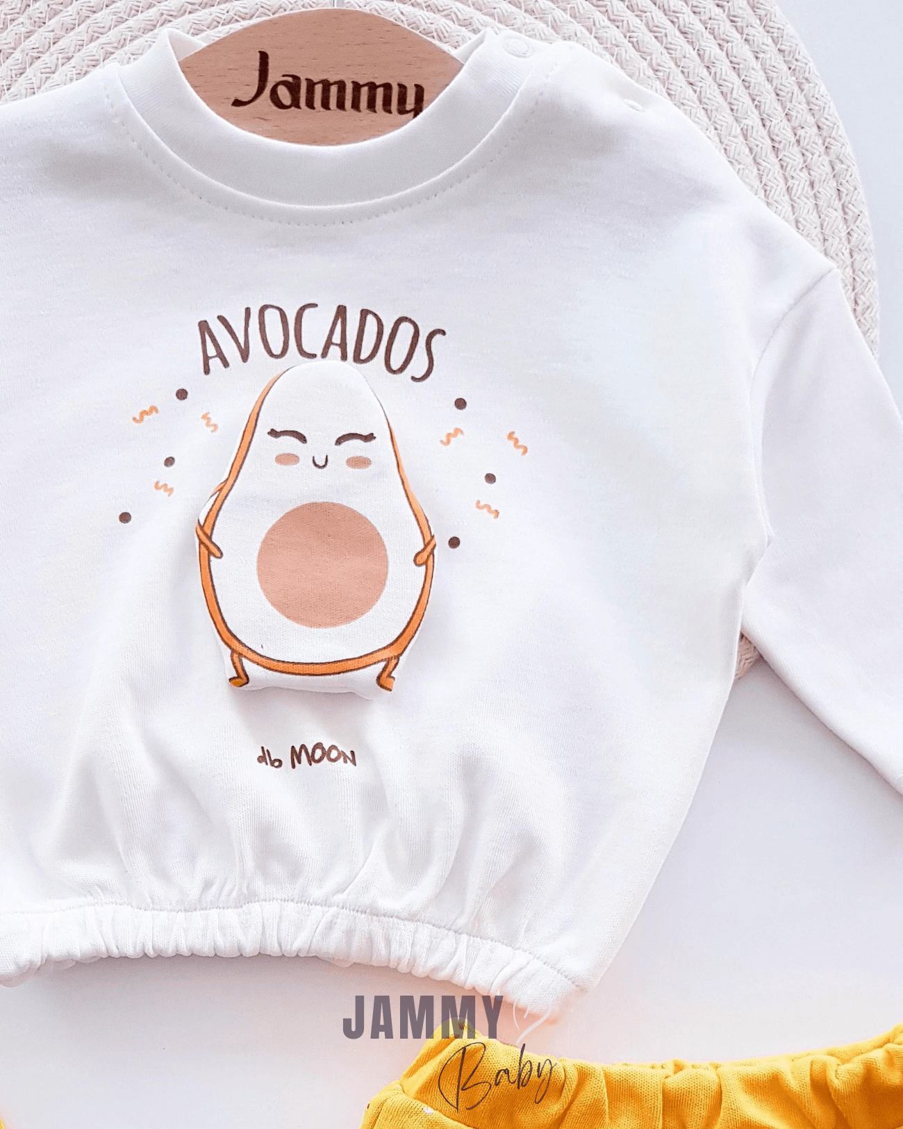 Avocado Temalı Unisex Mevsimlik 3'lü Takım-HARDAL