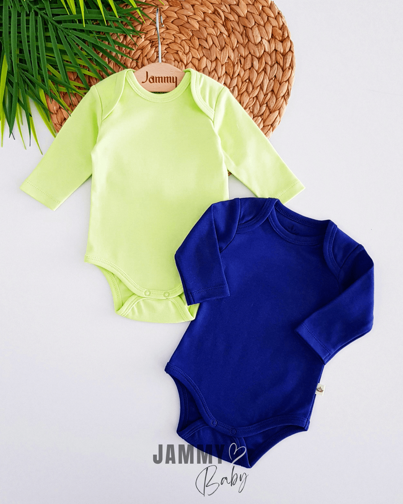 Penye Uzunkol 2'li Body Set-LACİVERT-NEON YEŞİL