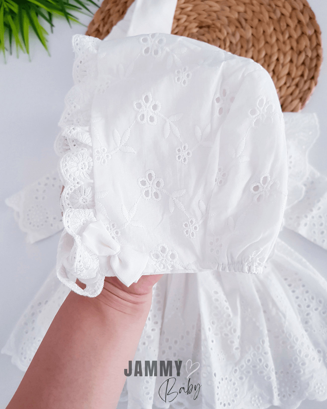 Begonya Dantelli Mevlüt Elbise Set-BEYAZ