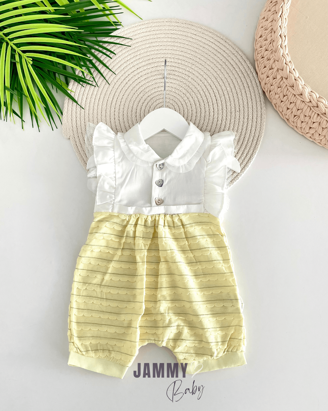 Lulu Simli Bebe Yaka Barbatöz Tulum-SARI