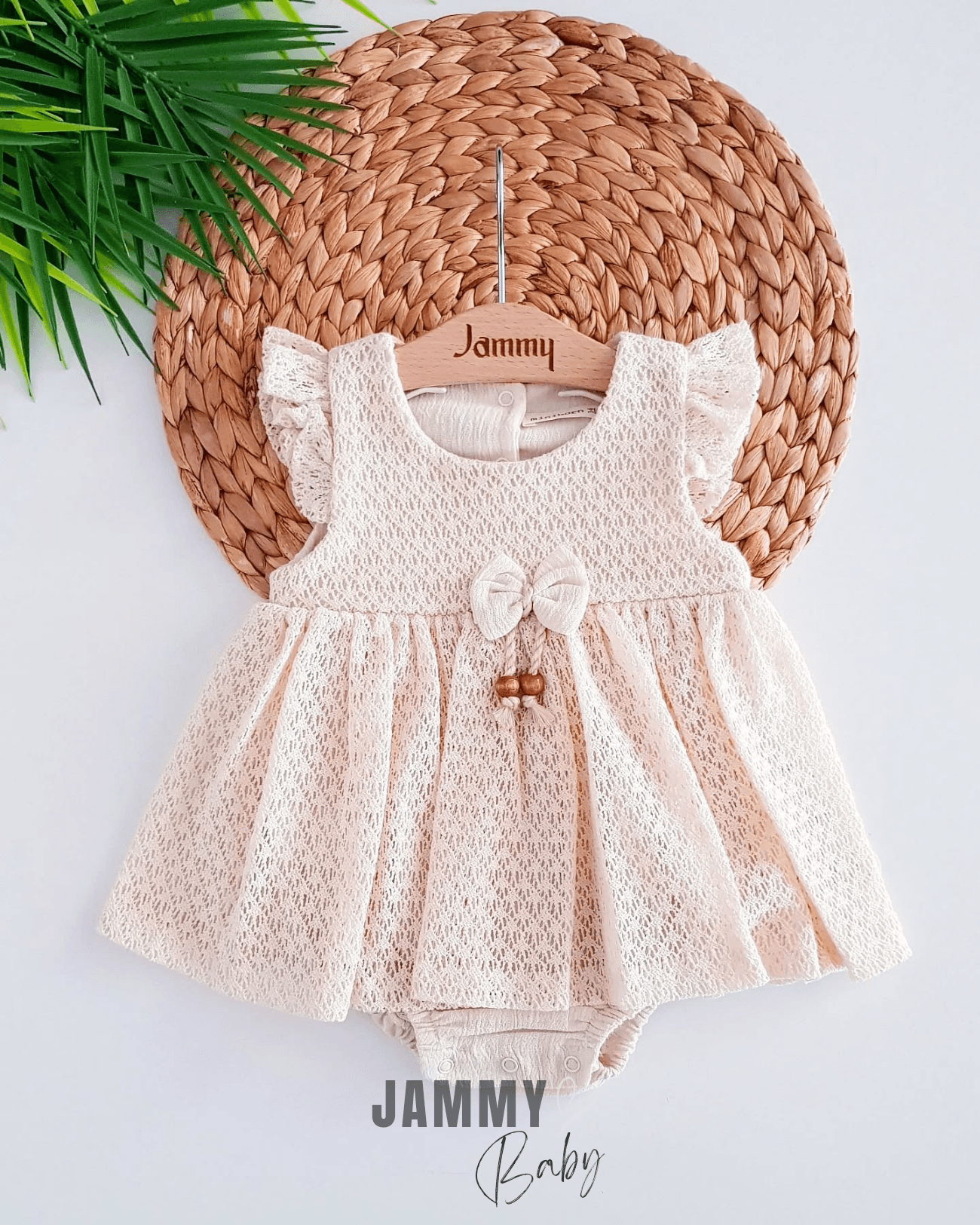 Victoria Dantel Detaylı Bodysuit Elbise-BEJ